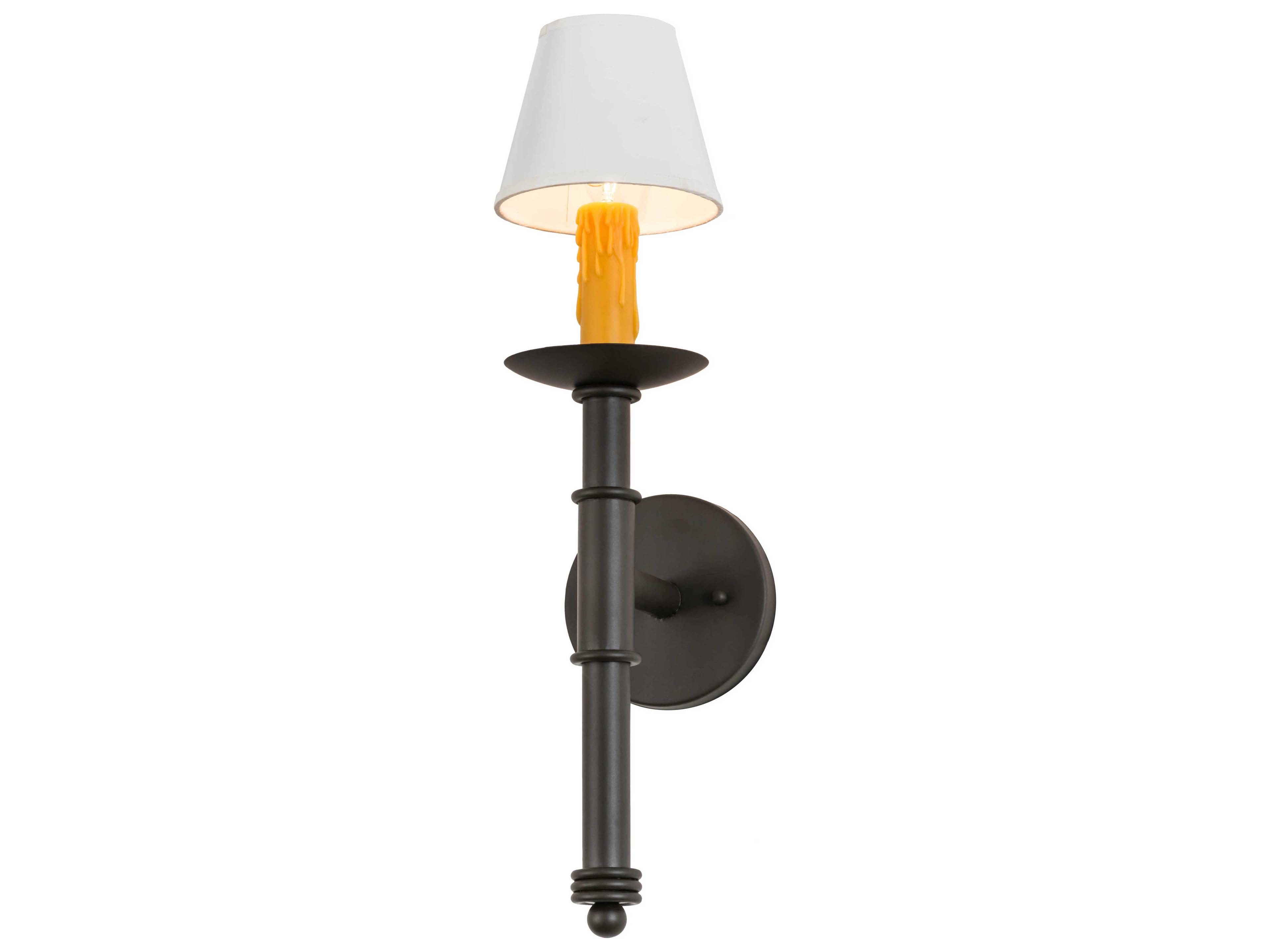 Meyda Amada 1-Light Bronze Glass Wall Sconce