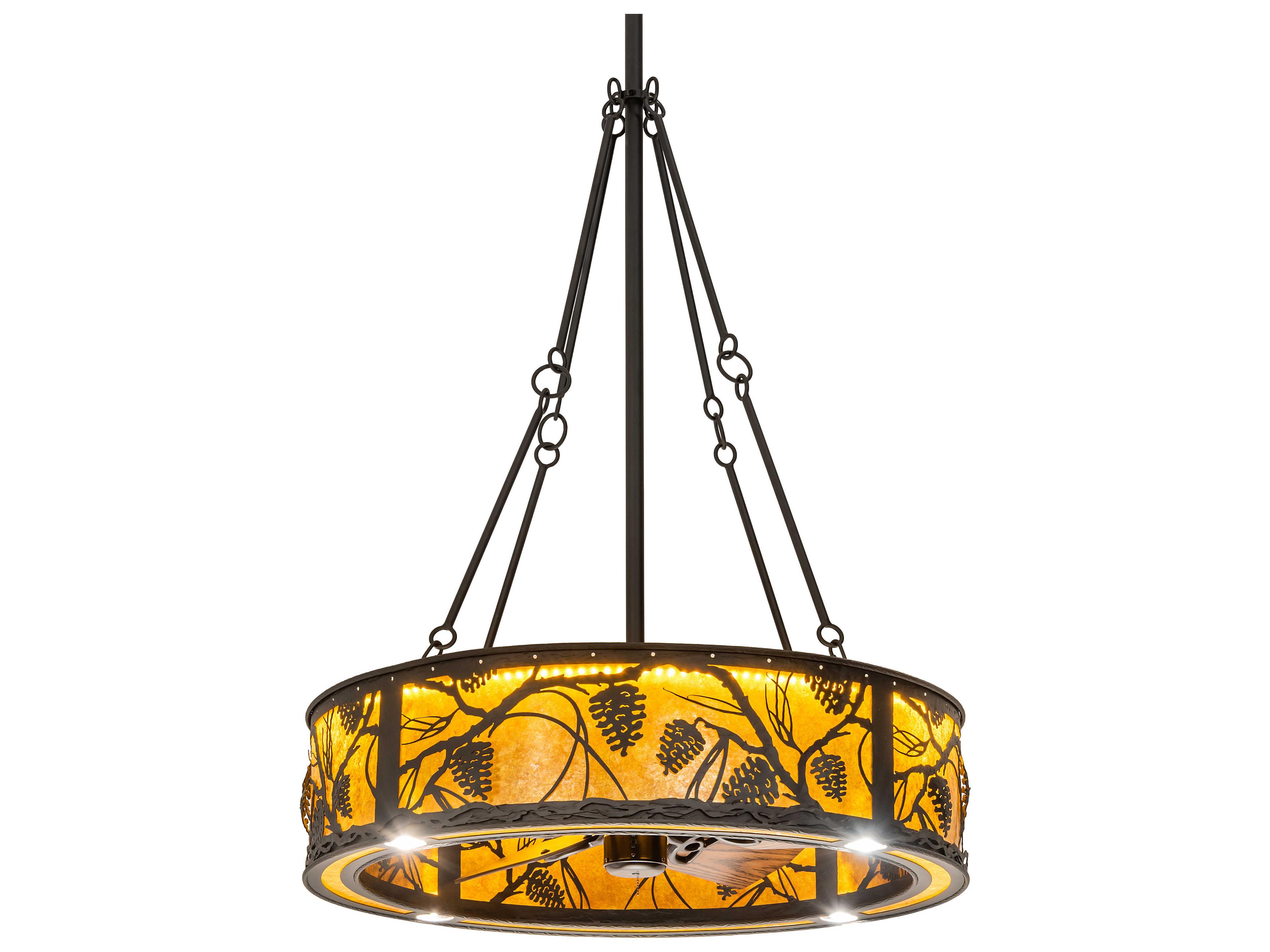 Meyda Whispering Pines 4 - Light 36" LED Ceiling Fan