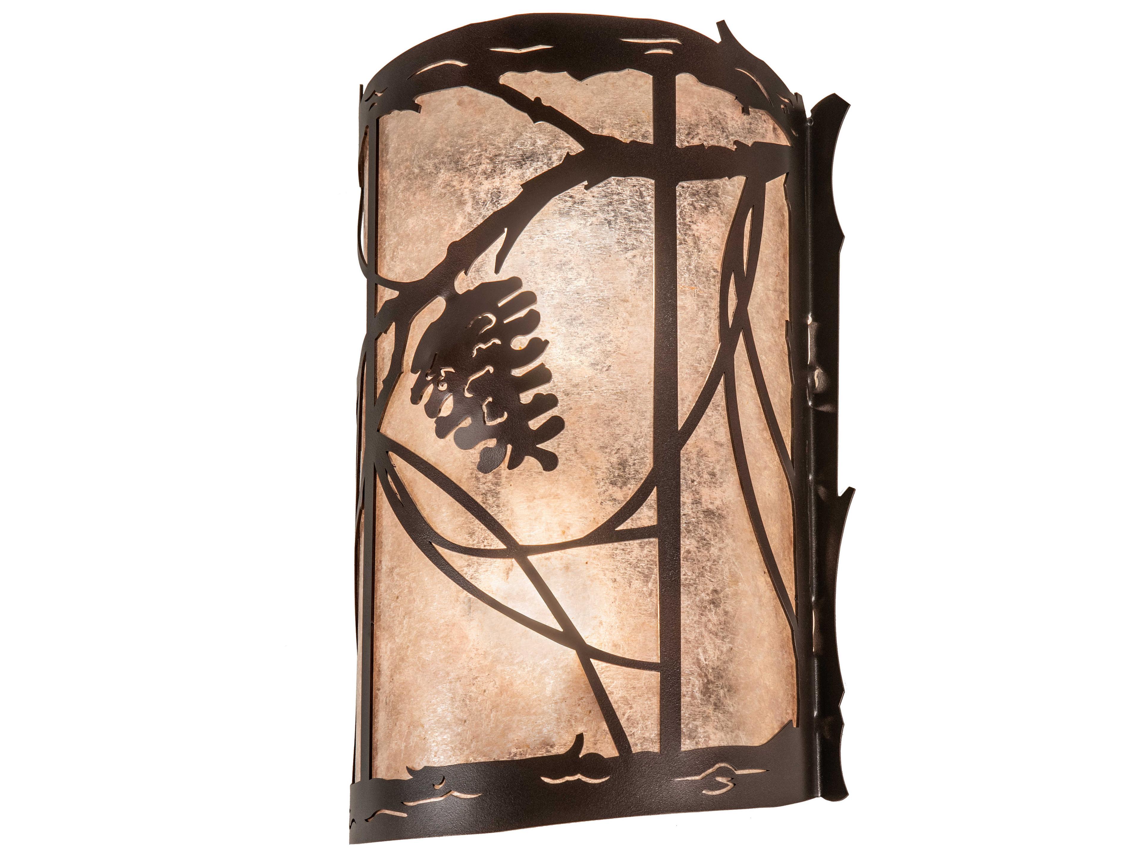 Meyda Whispering Pines 2-Light Mahogany Bronze Wall Sconce