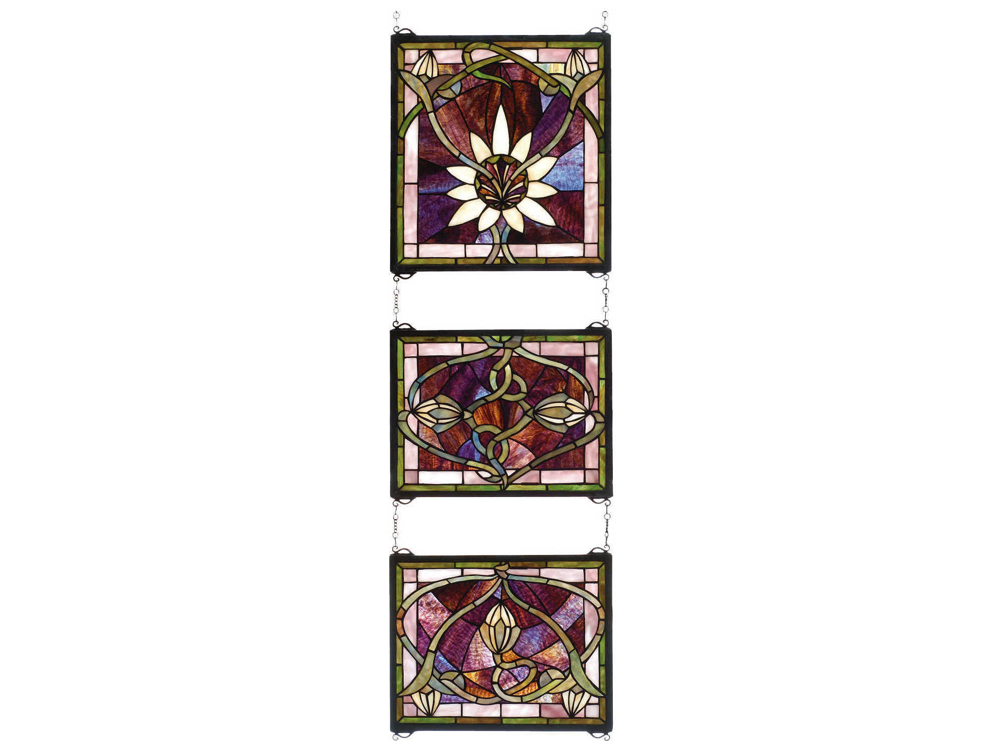 Meyda Solstice 3 Piece Stained Glass Window