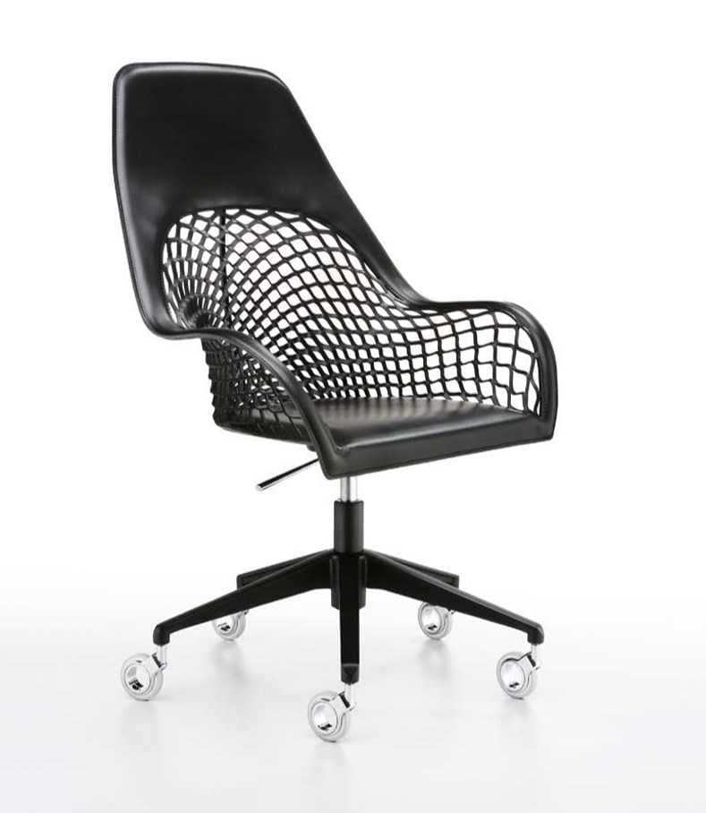 Midj Guapa Leather Adjustable Swivel Computer Office Chair