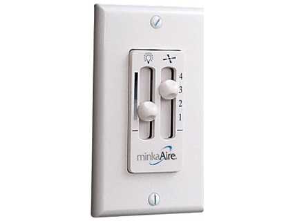 Minka-Aire Wall Mounted Single Fan with Light Slide Control