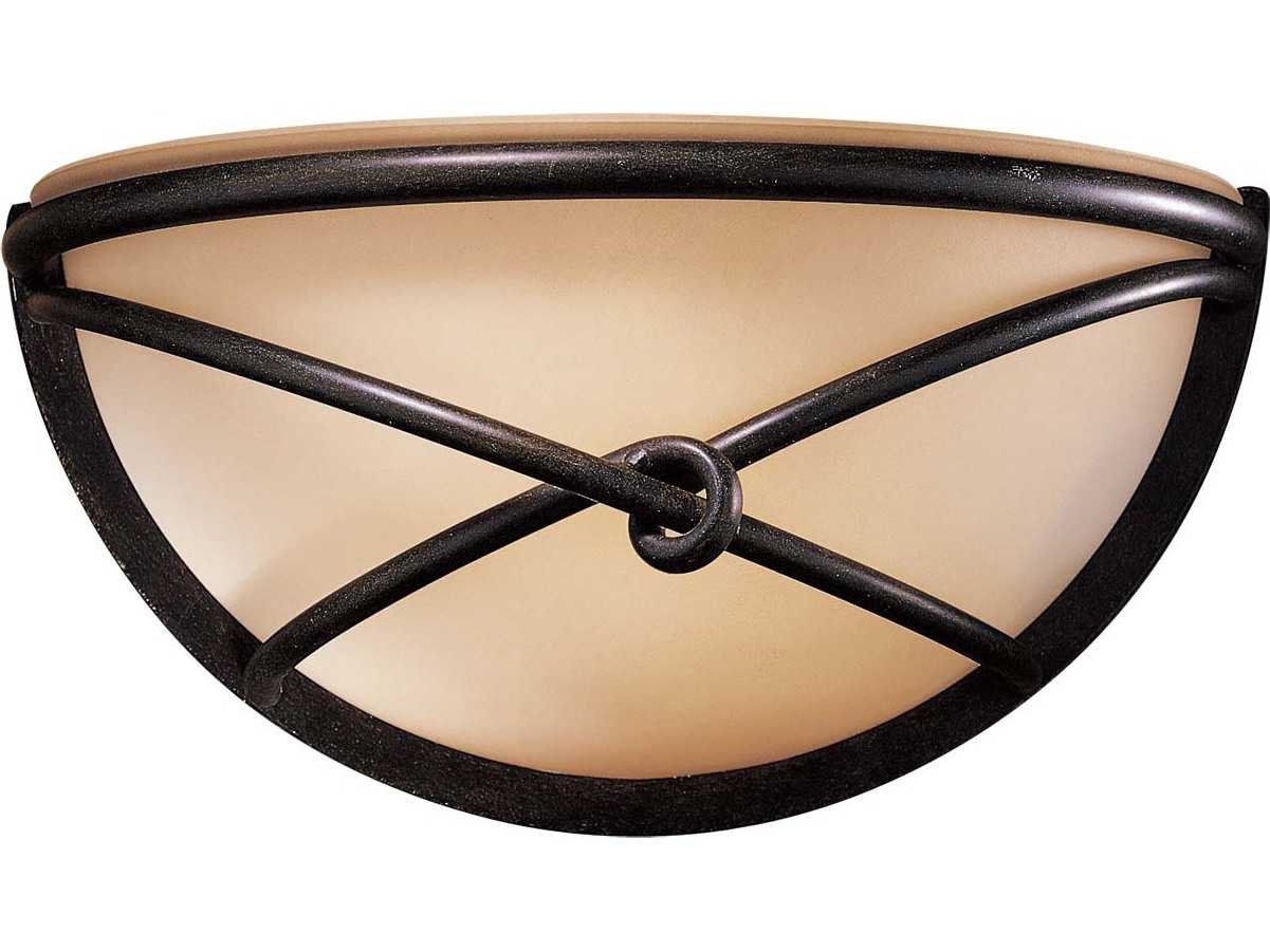 Minka Lavery Aspen Ii 1-Light Bronze Glass Wall Sconce