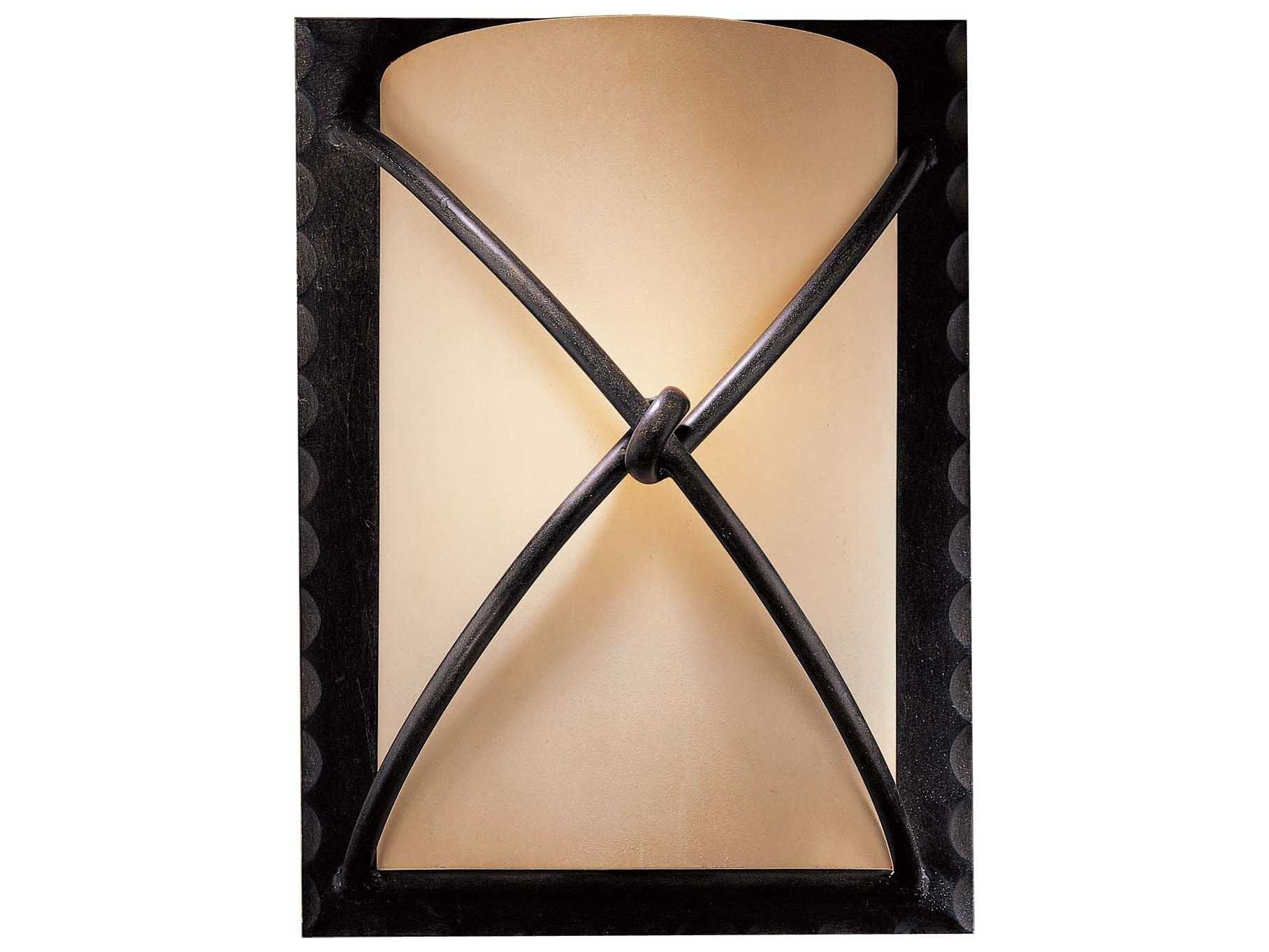 Minka Lavery Aspen Ii 1-Light Bronze Glass Wall Sconce
