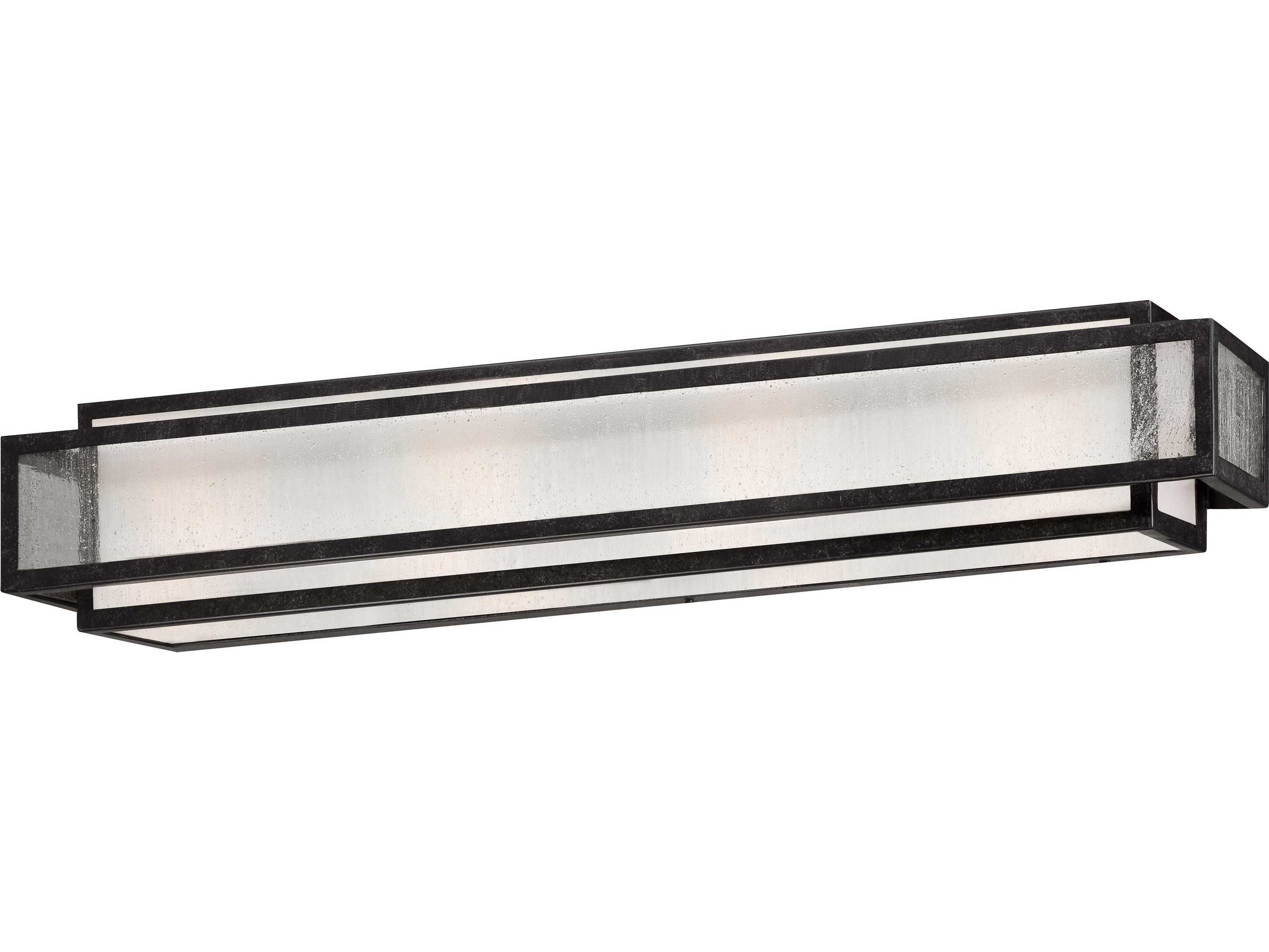 Minka Lavery Camden Square Aged Charcoal Black Glass Vanity Light