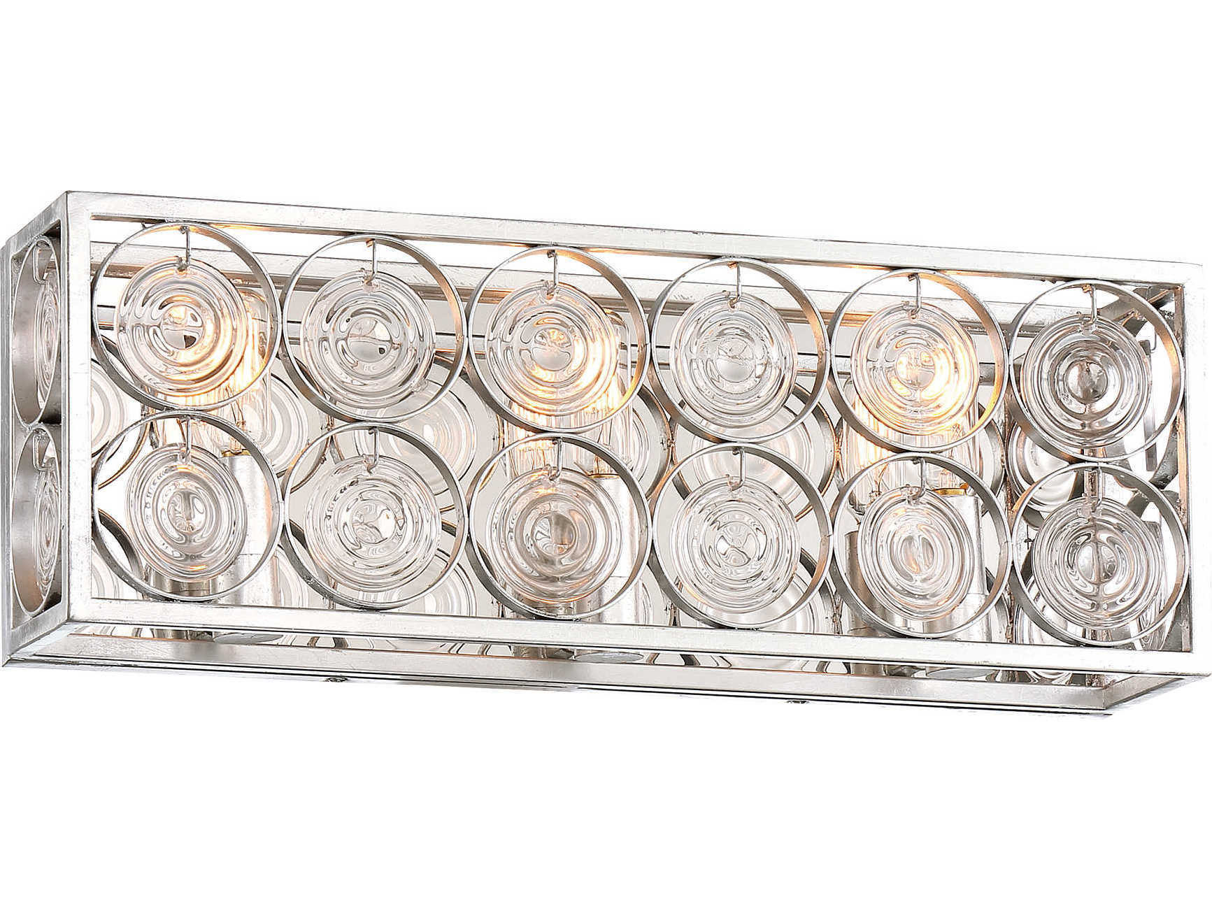 Minka Lavery Culture Chic 2-Light Catalina Silver Glass Vanity Light