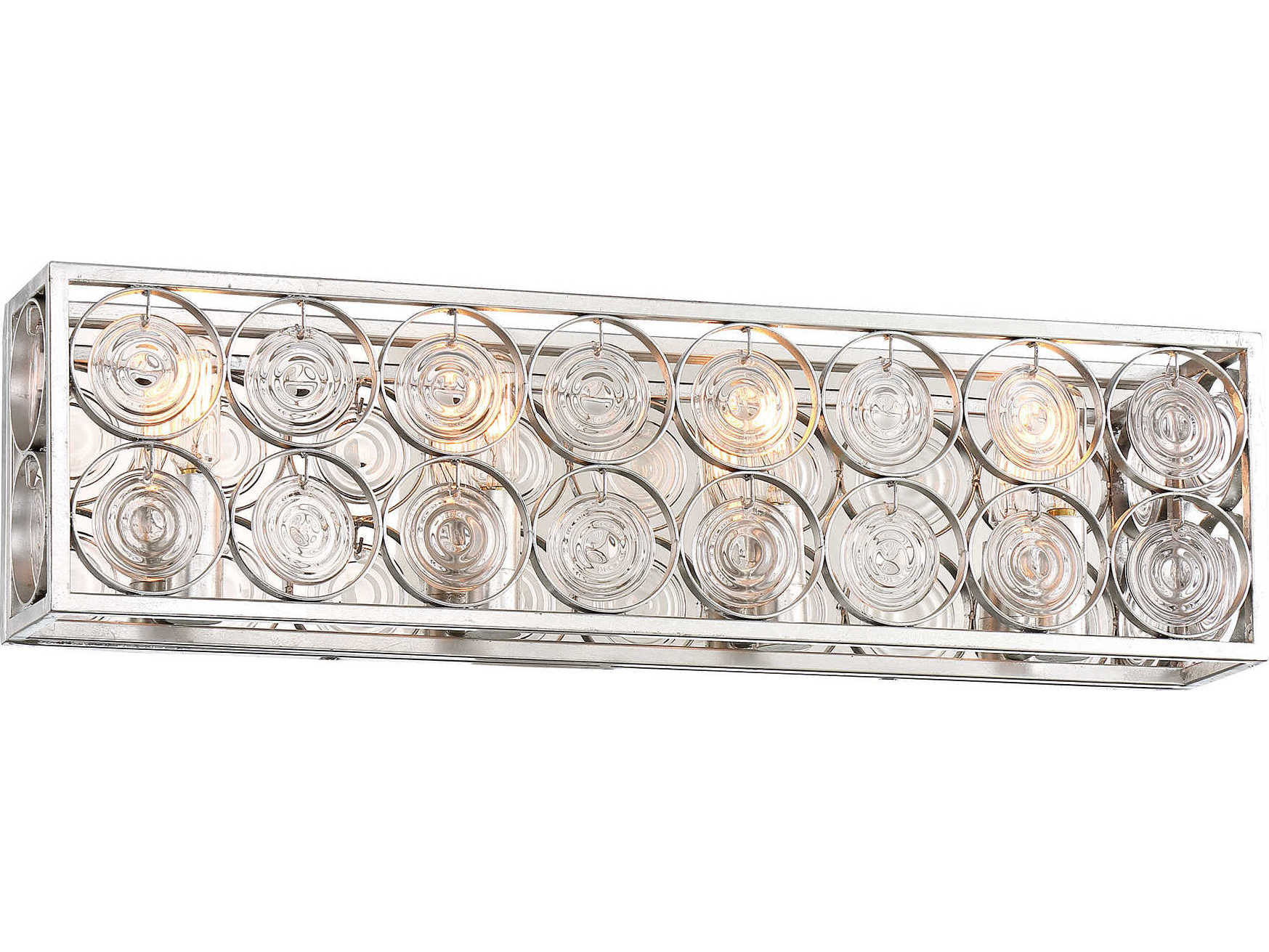 Minka Lavery Culture Chic 4-Light Catalina Silver Glass Vanity Light