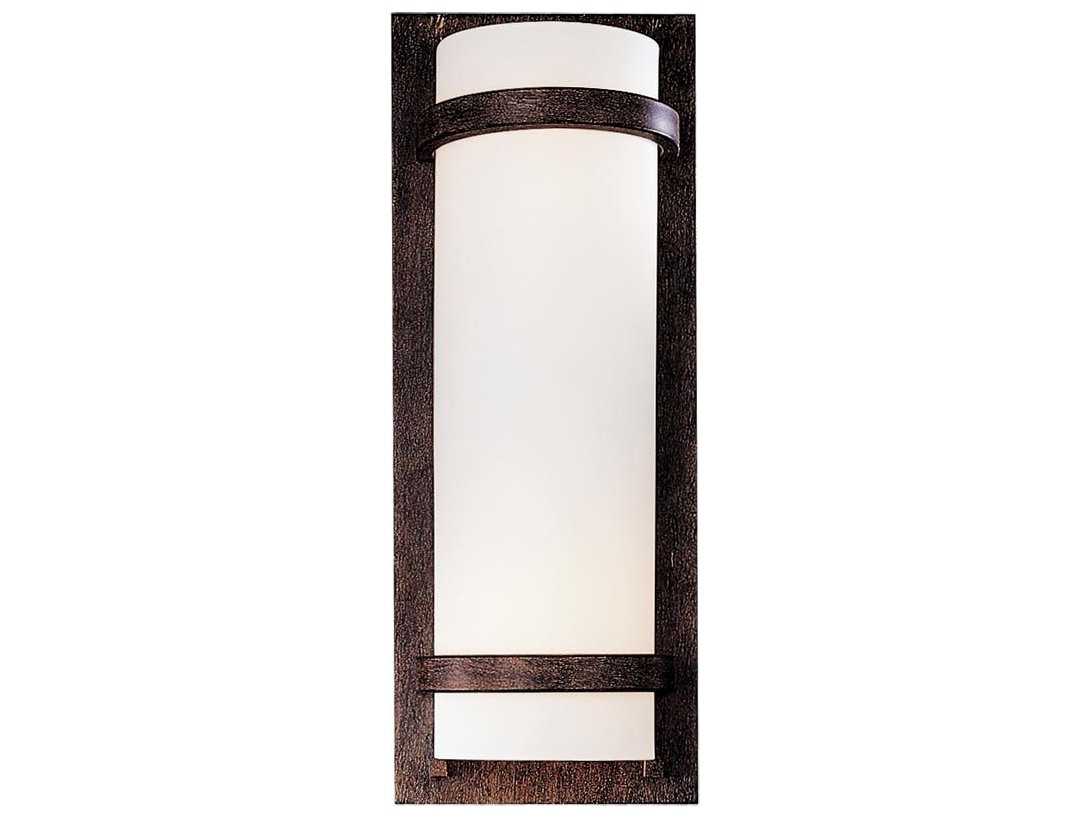 Minka Lavery Fieldale Lodge Iron Oxide Brown Glass Wall Sconce
