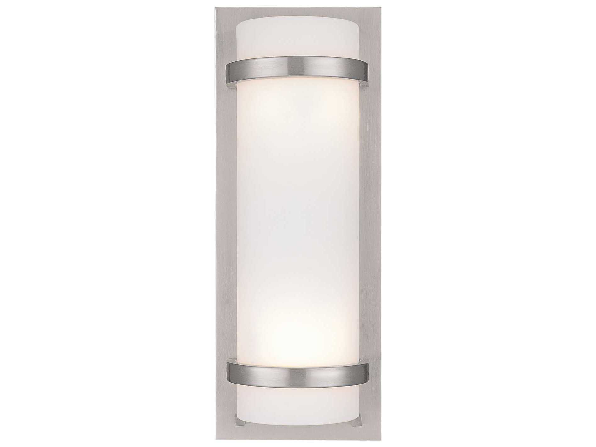 Minka Lavery Fieldale Lodge 2-Light Brushed Nickel Glass Wall Sconce