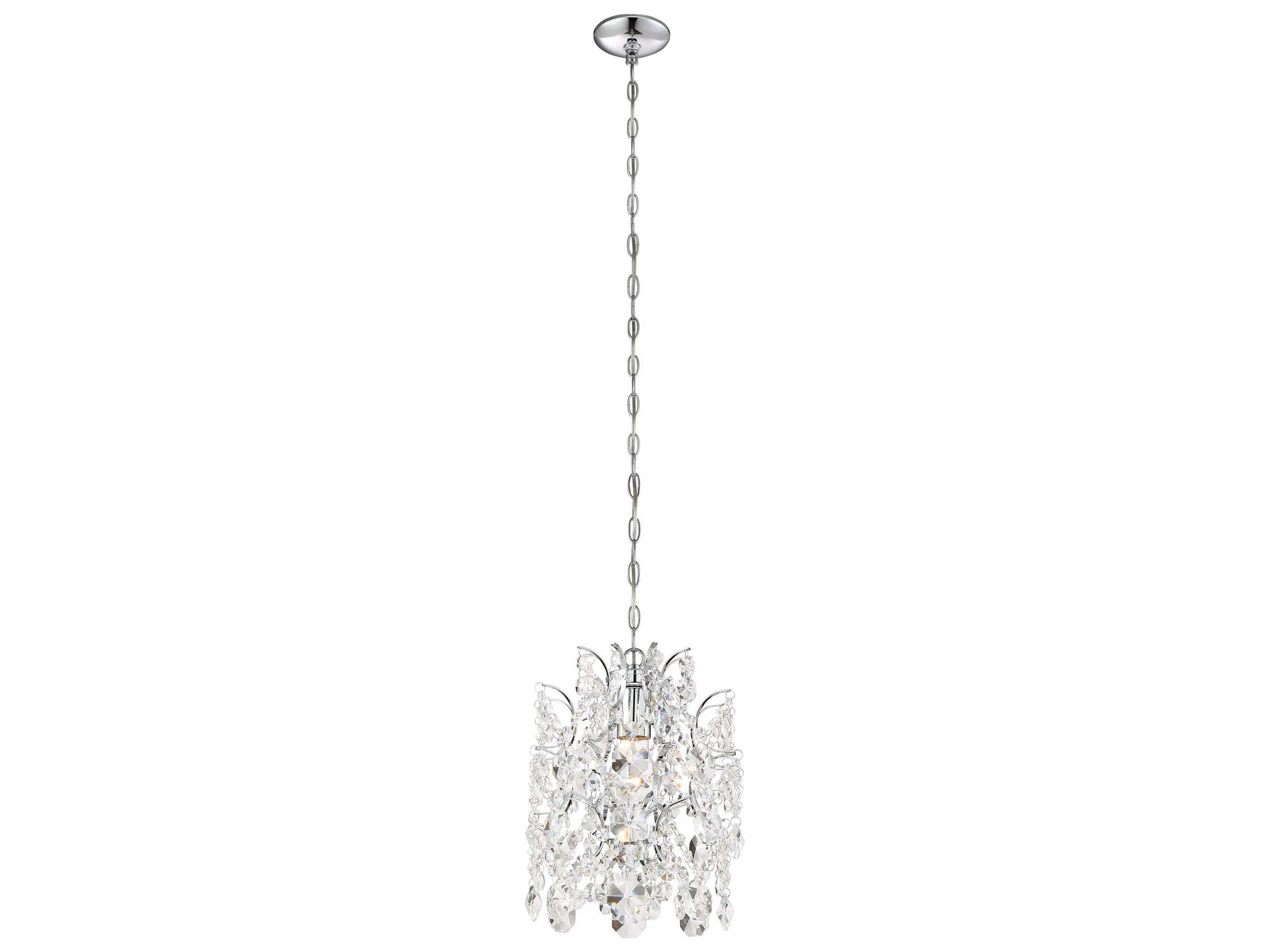 Minka Lavery Isabella Crown 1-Light Chrome Crystal Geometric Mini Pendant