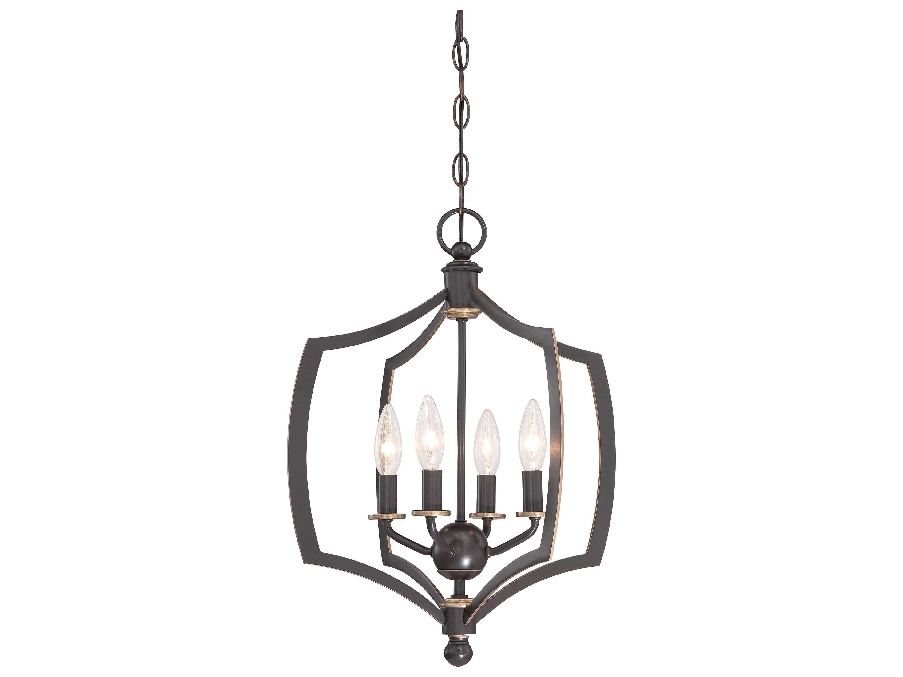 Minka Lavery Middletown 4-Light Downton Bronze Gold Candelabra Chandelier