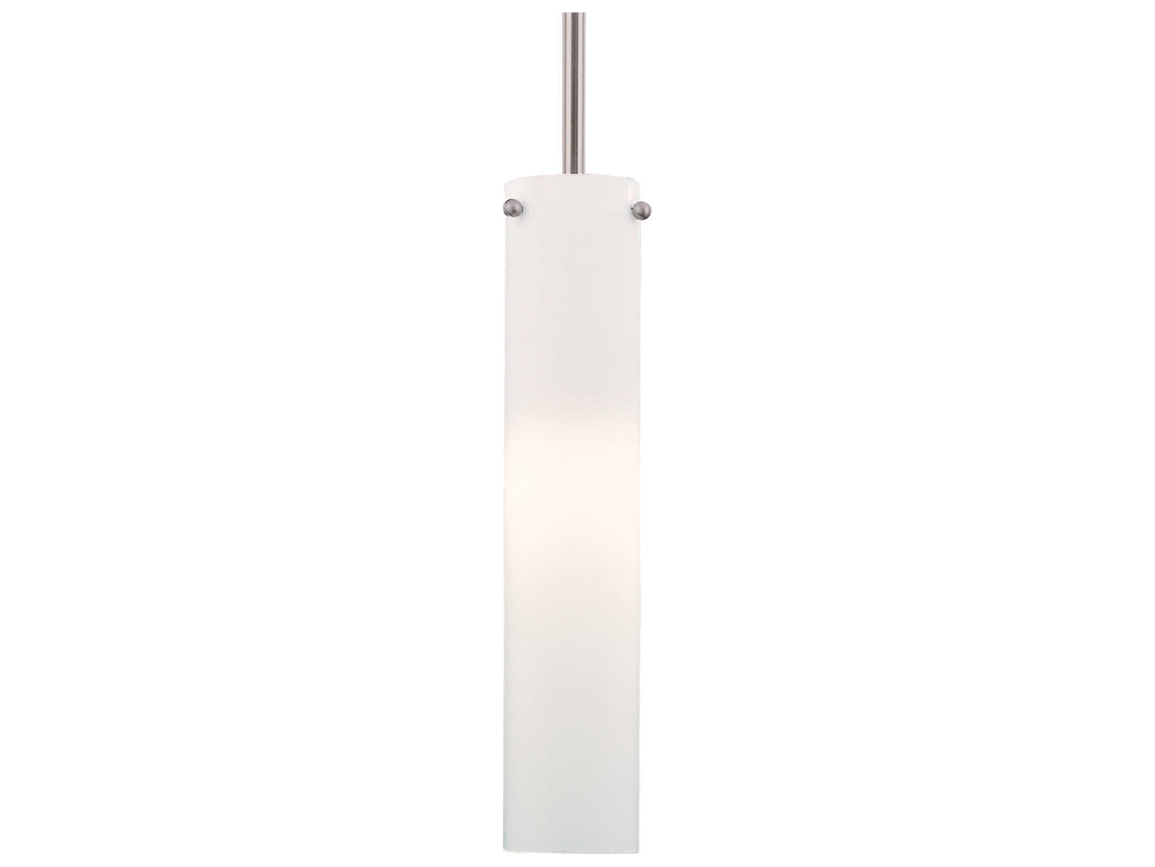Minka Lavery 1-Light Brushed Nickel Glass Cylinder Linear Mini Pendant