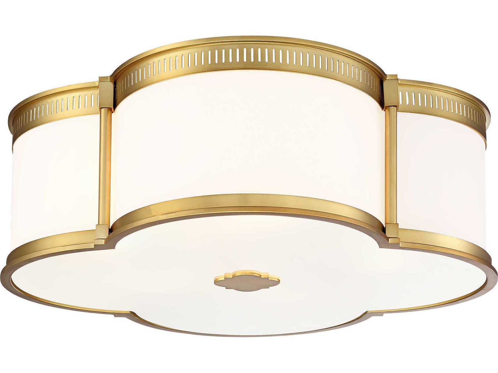Minka Lavery Mount 1-Light Liberty Gold Geometric Flush