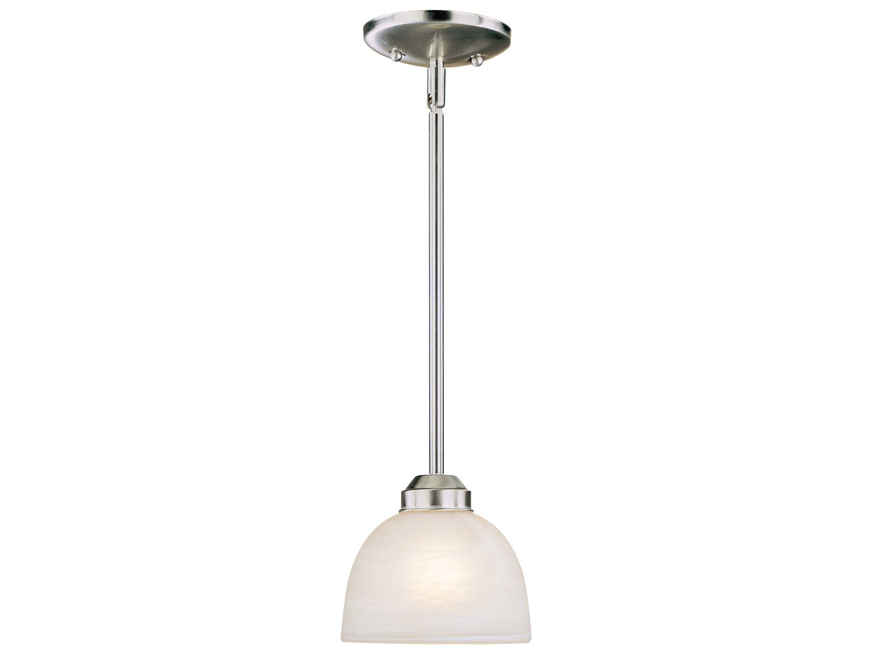 Minka Lavery Paradox 1-Light Brushed Nickel Glass Dome Mini Pendant