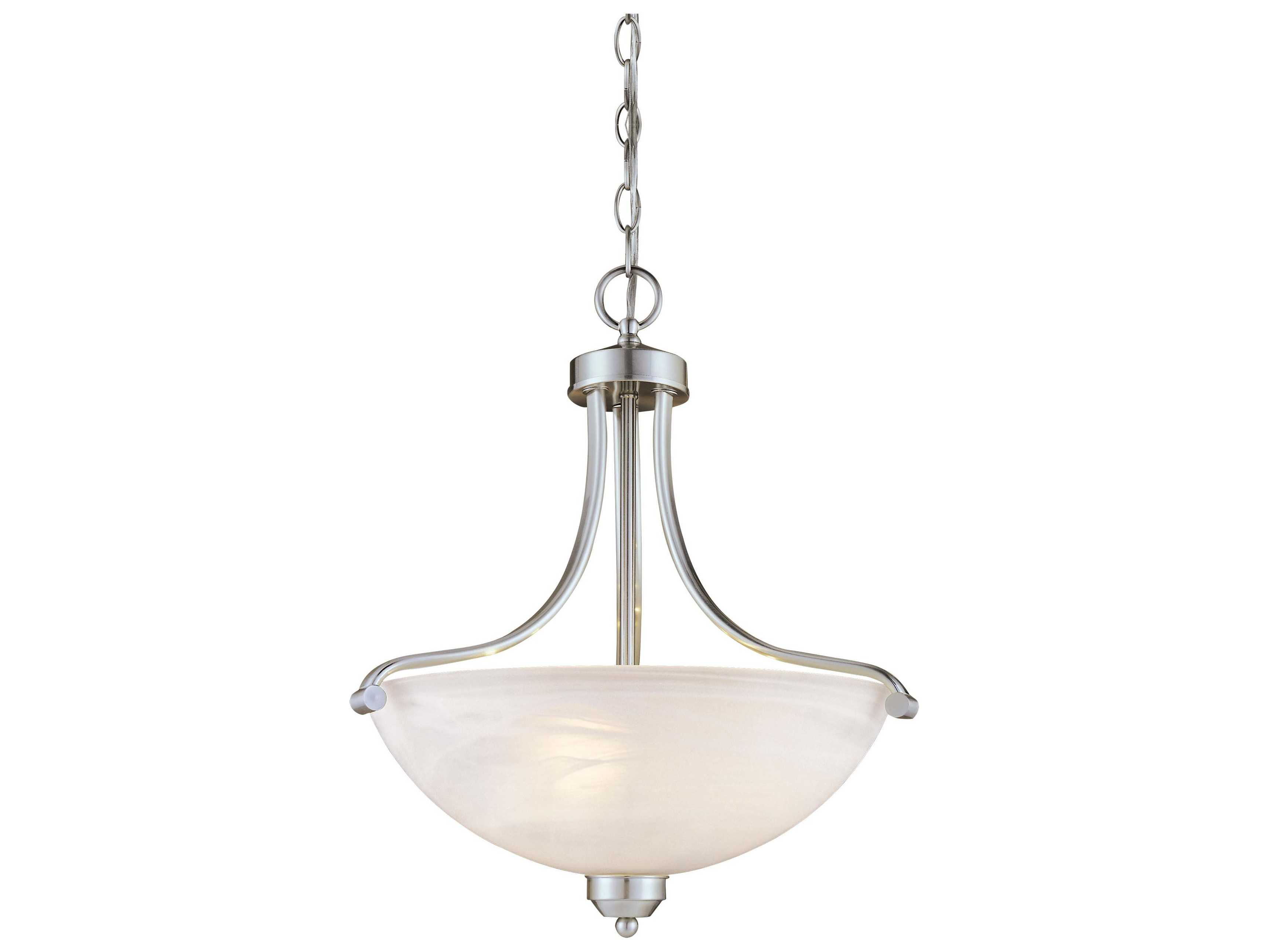 Minka Lavery Paradox 3-Light Brushed Nickel Glass Bowl Pendant