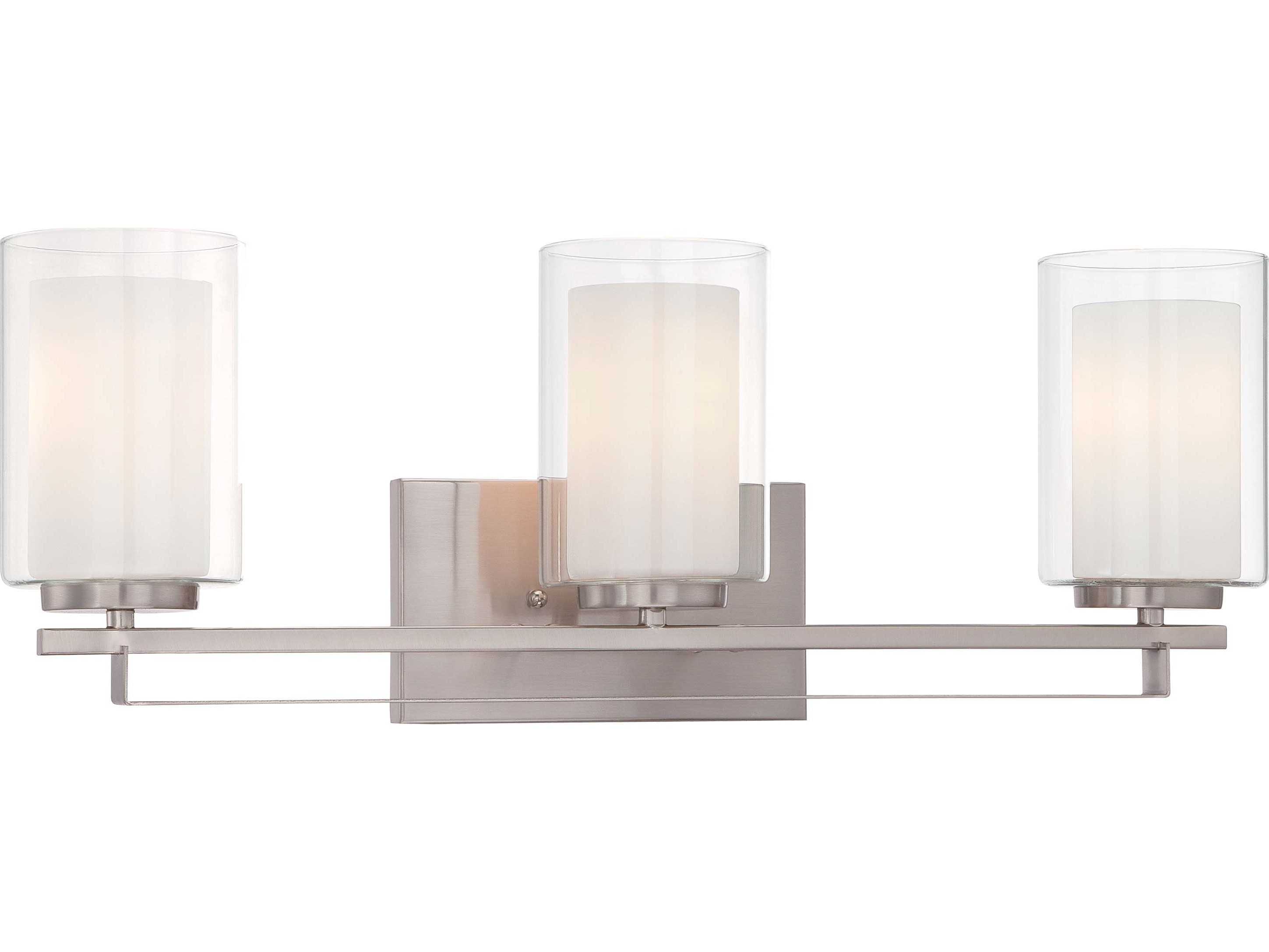 Minka Lavery Parsons Studio Brushed Nickel Glass LED Vanity Light