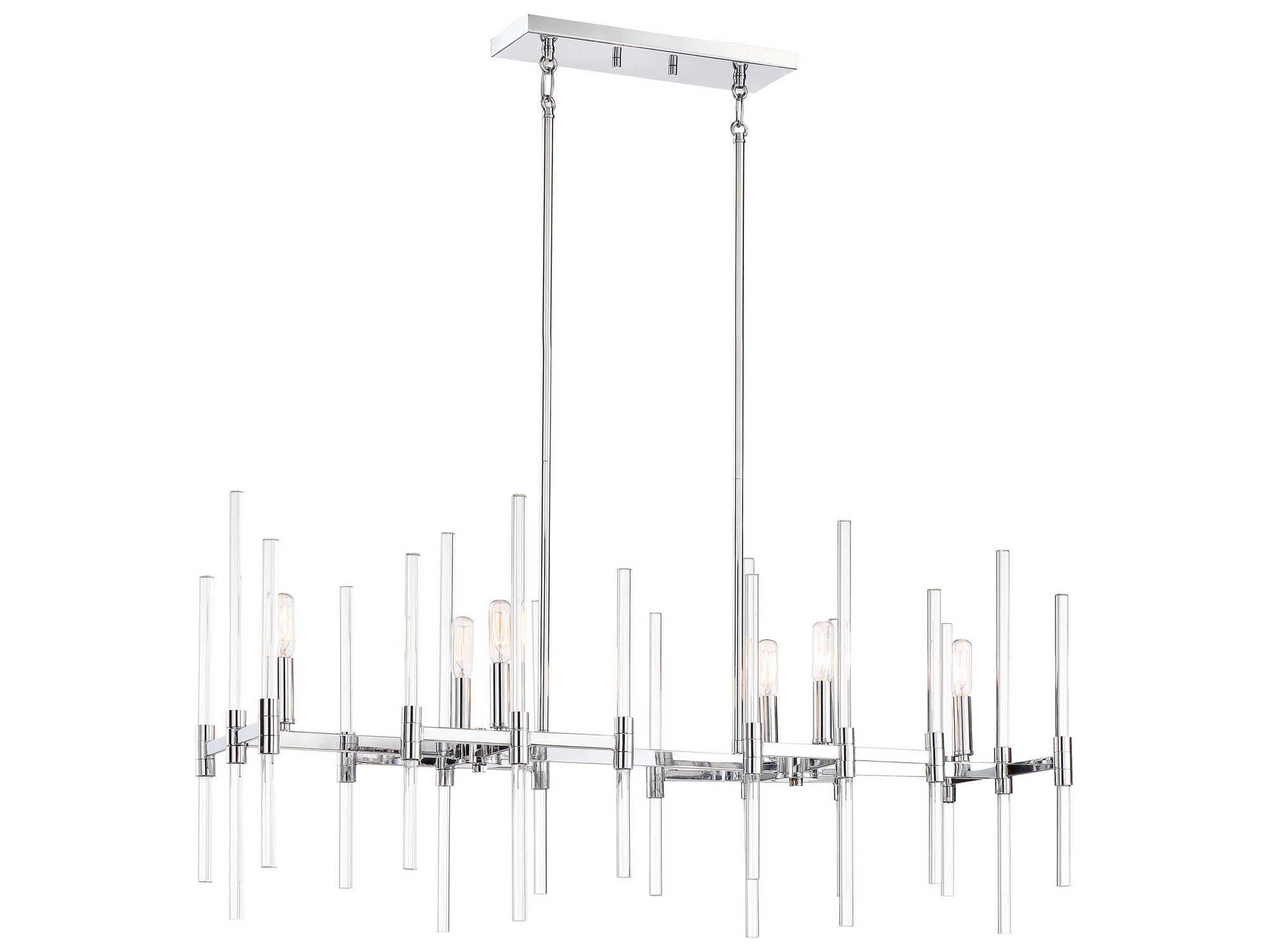 Minka Lavery Pillar 6-Light Chrome Linear Island Pendant