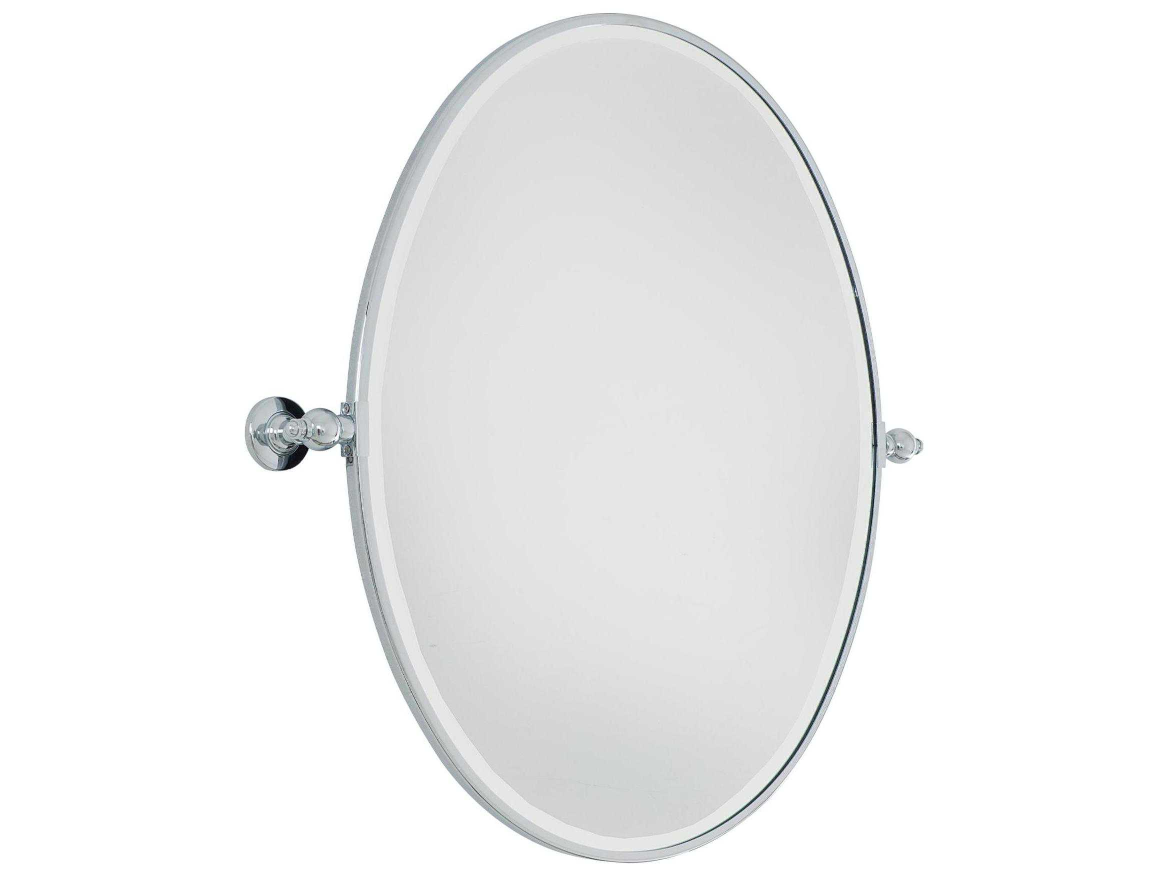 Minka Lavery Pivoting Chrome Oval Wall Mirror