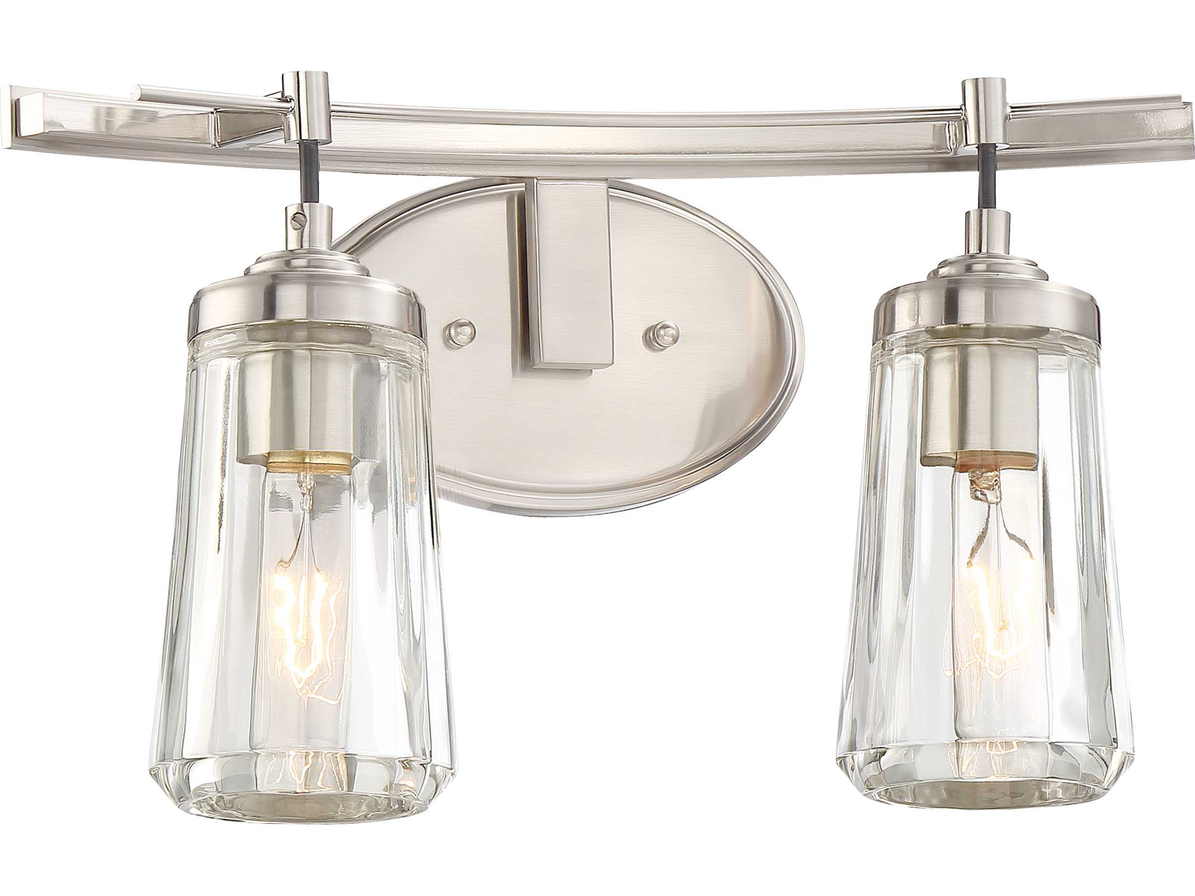 Minka Lavery Poleis Brushed Nickel Glass Vanity Light