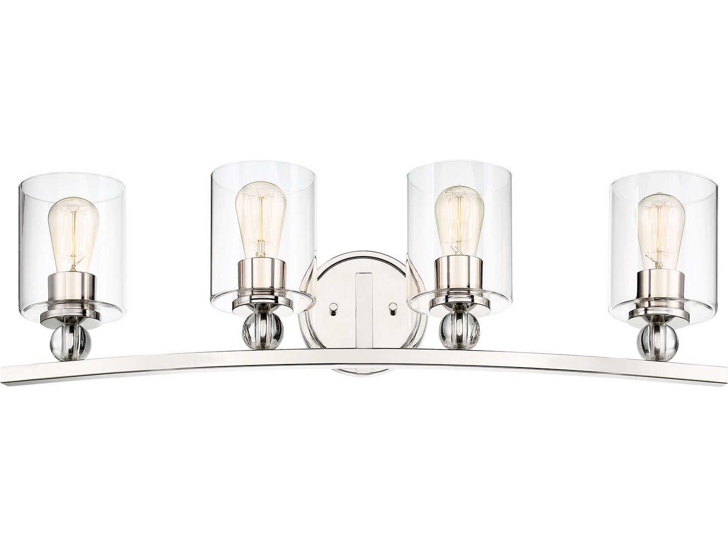 Minka Lavery Studio 5 4-Light Polished Nickel Glass Vanity Light