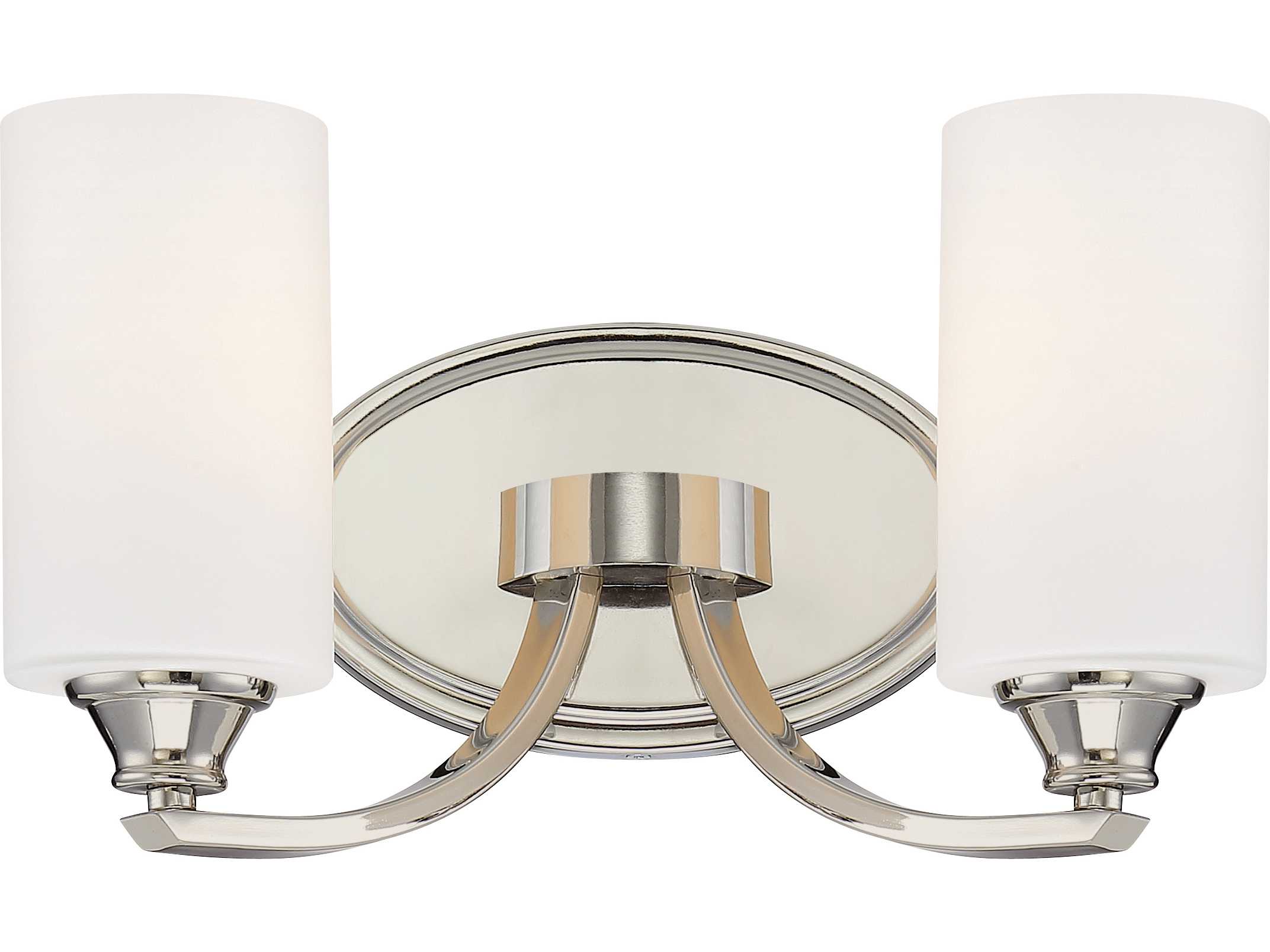 Minka Lavery Tilbury Polished Nickel Glass Vanity Light