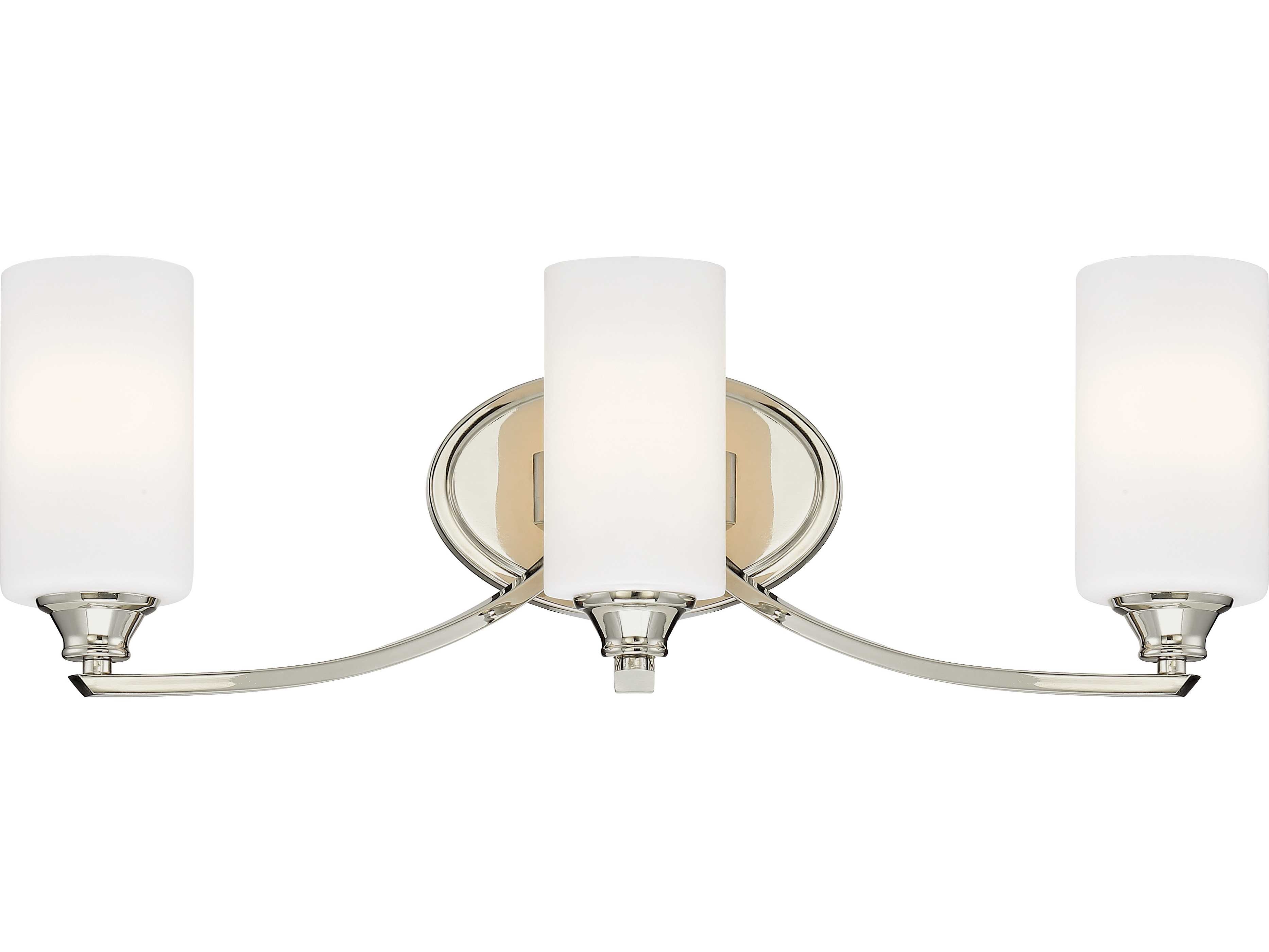 Minka Lavery Tilbury 3-Light Polished Nickel Glass Vanity Light