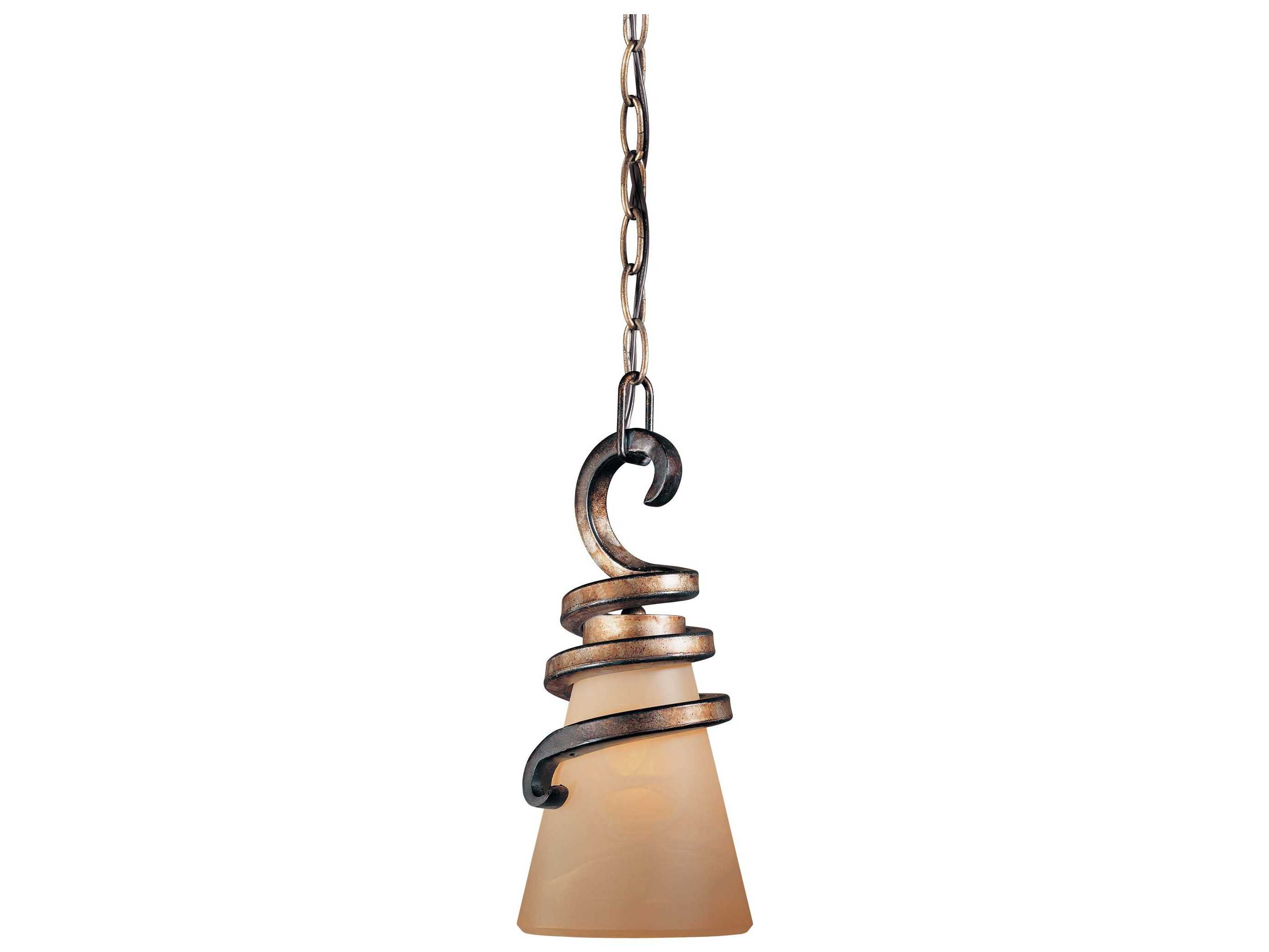 Minka Lavery Tofino 1-Light Bronze Glass Linear Mini Pendant