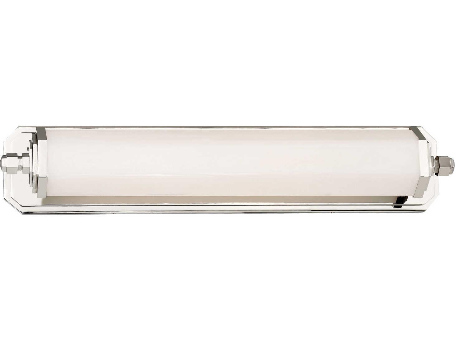 Minka Lavery 1-Light Polished Nickel Glass LED Vanity Light