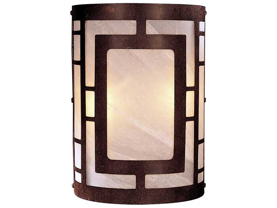 Minka Lavery Nutmeg White Glass Wall Sconce