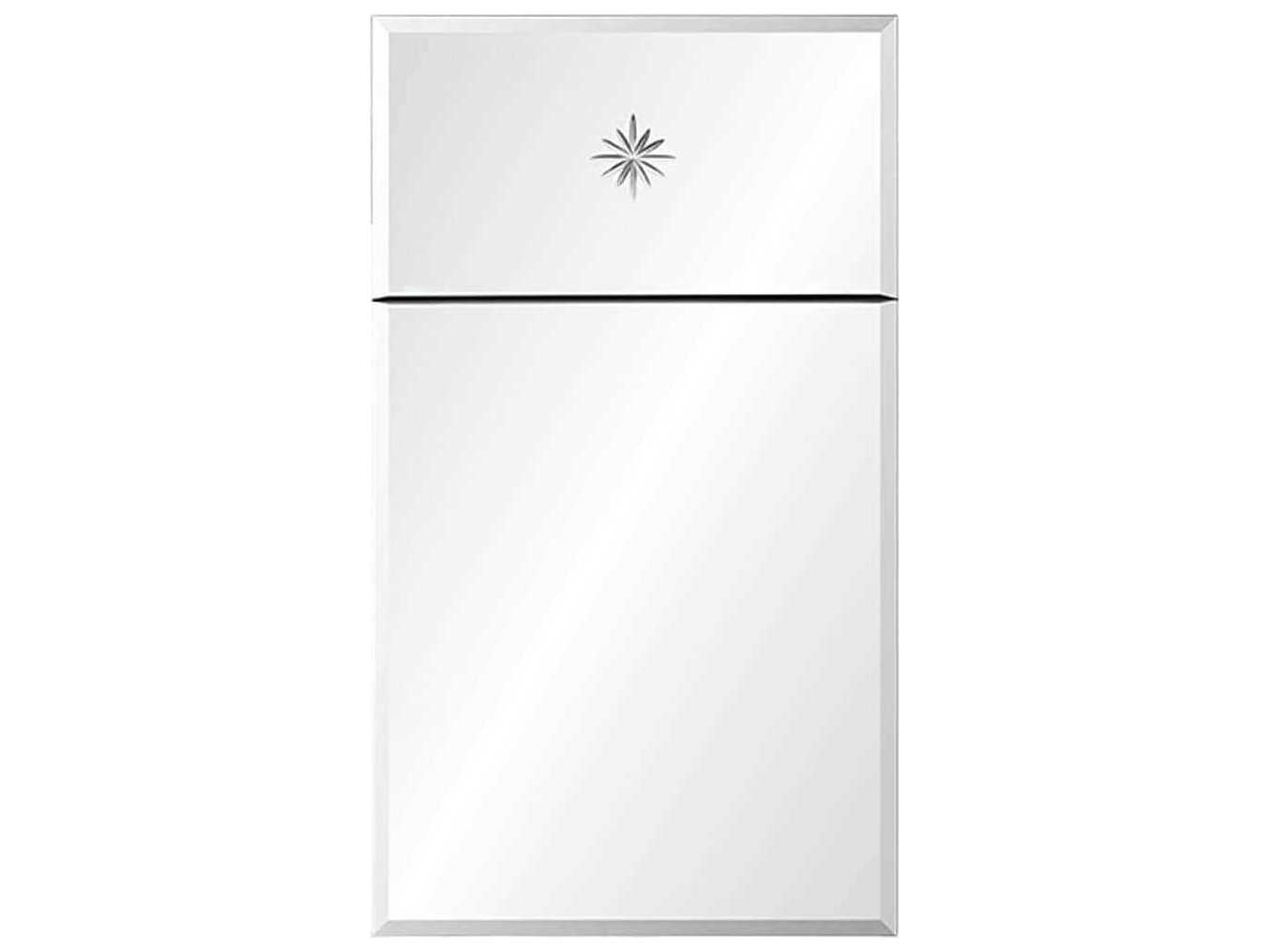 Mirror Home Trumeau with Etched Star Rectangular Wall Mirror