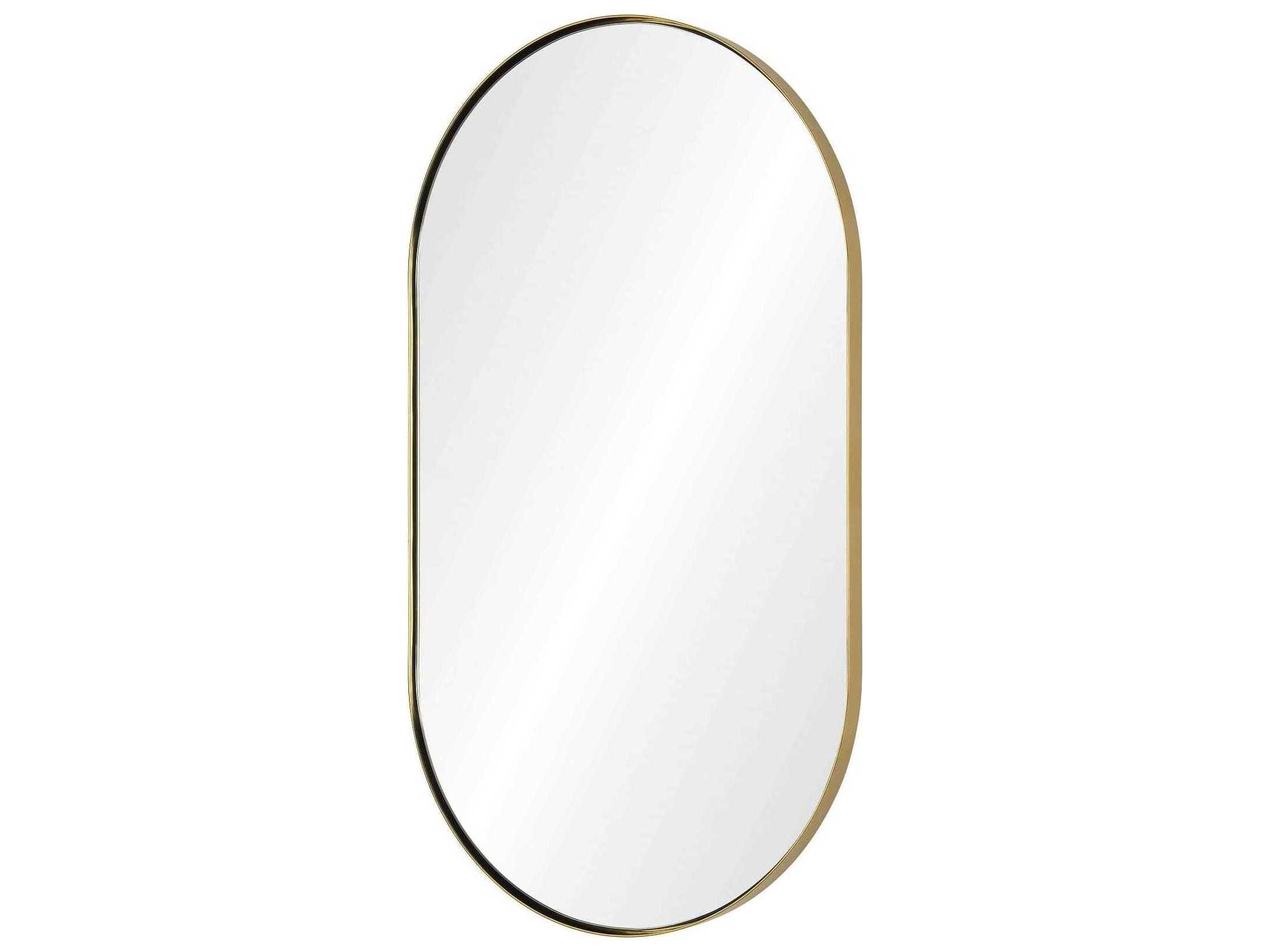 Mirror Home Burnished Brass Oval Wall Mirror