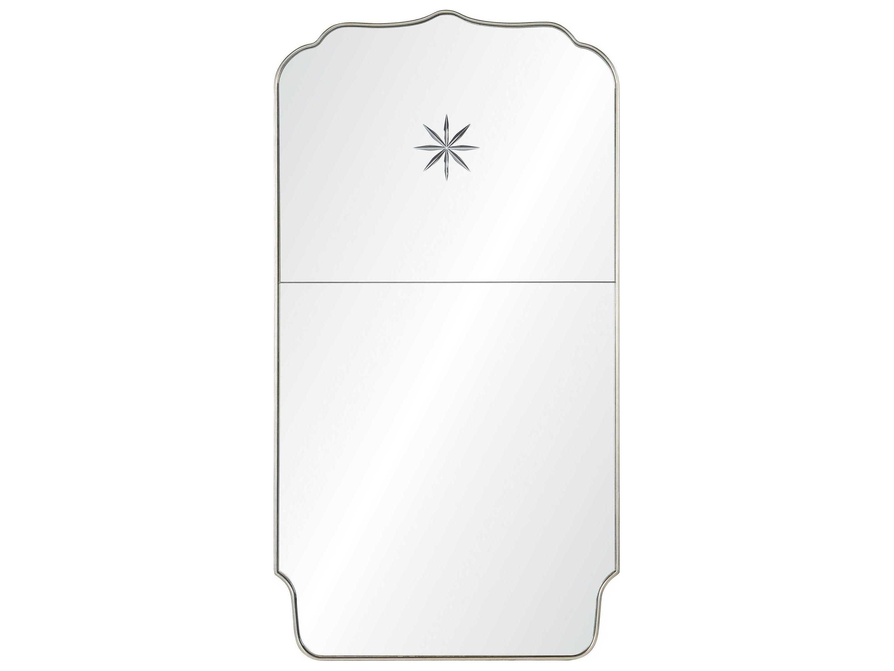 Mirror Home Michael S. Smith Antiqued Silver Leaf Rectangular Wall Mirror