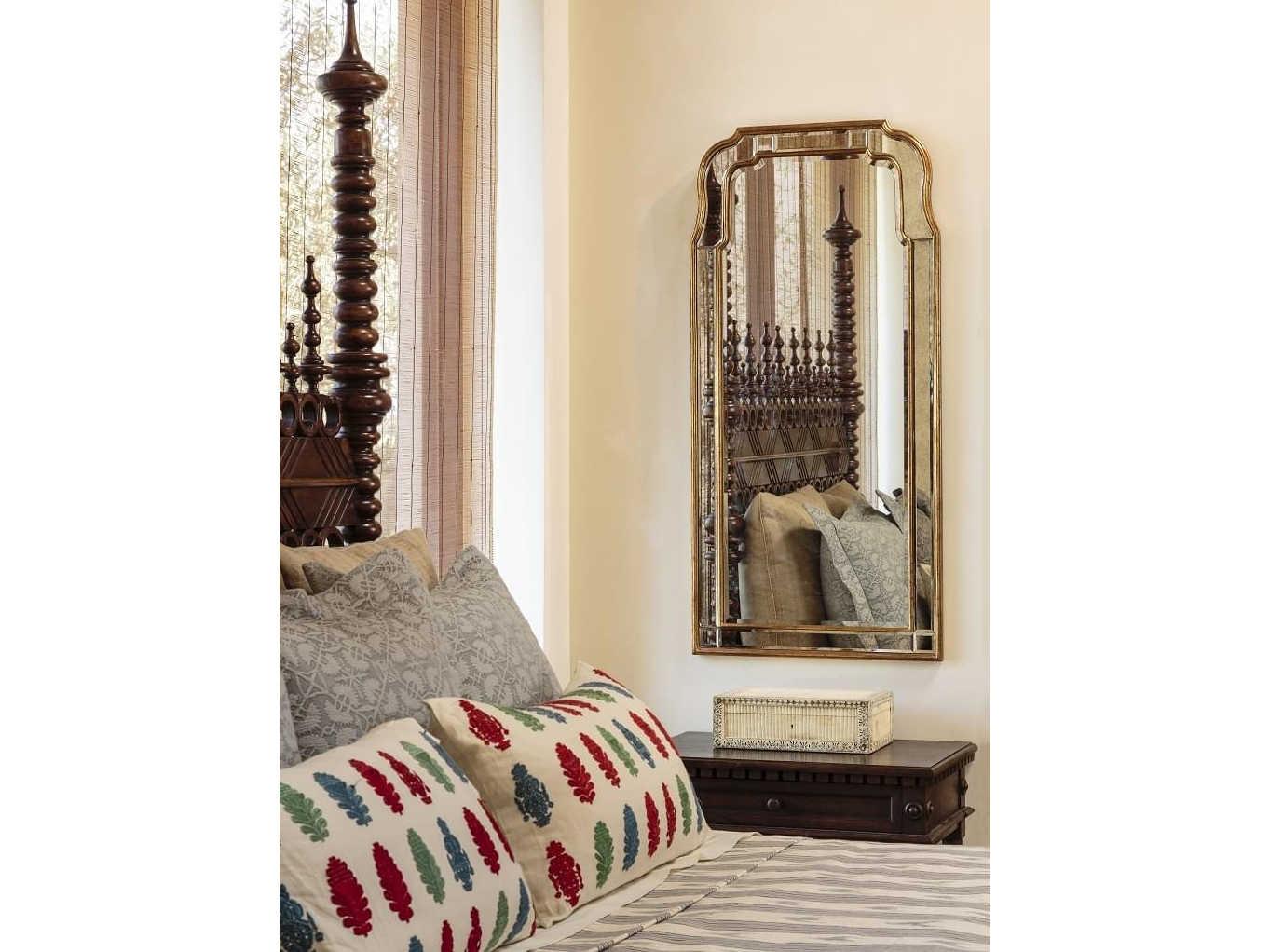 Mirror Home Michael S. Smith Antiqued Gold Leaf Queen Anne Wall Mirror