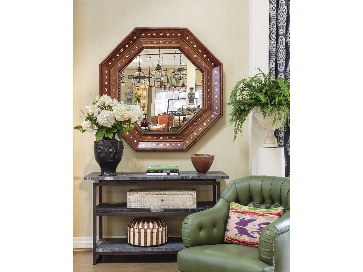 Mirror Home Michael S. Smith Rosewood White Bone Wall Mirror