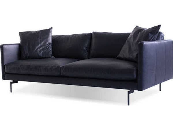 Mobital Tux Black Leather Sofa