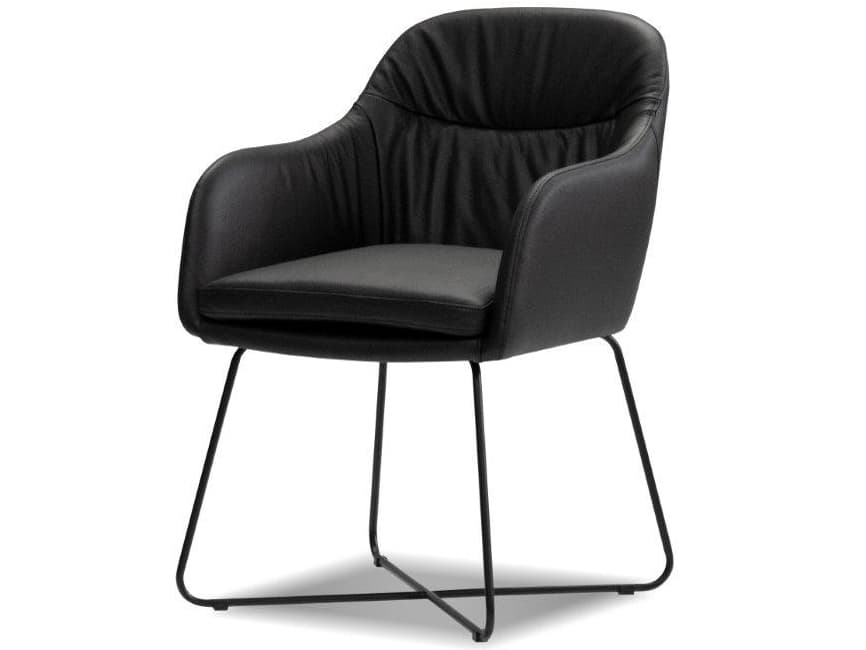 Mobital Vaughn Black Leather Accent Chair