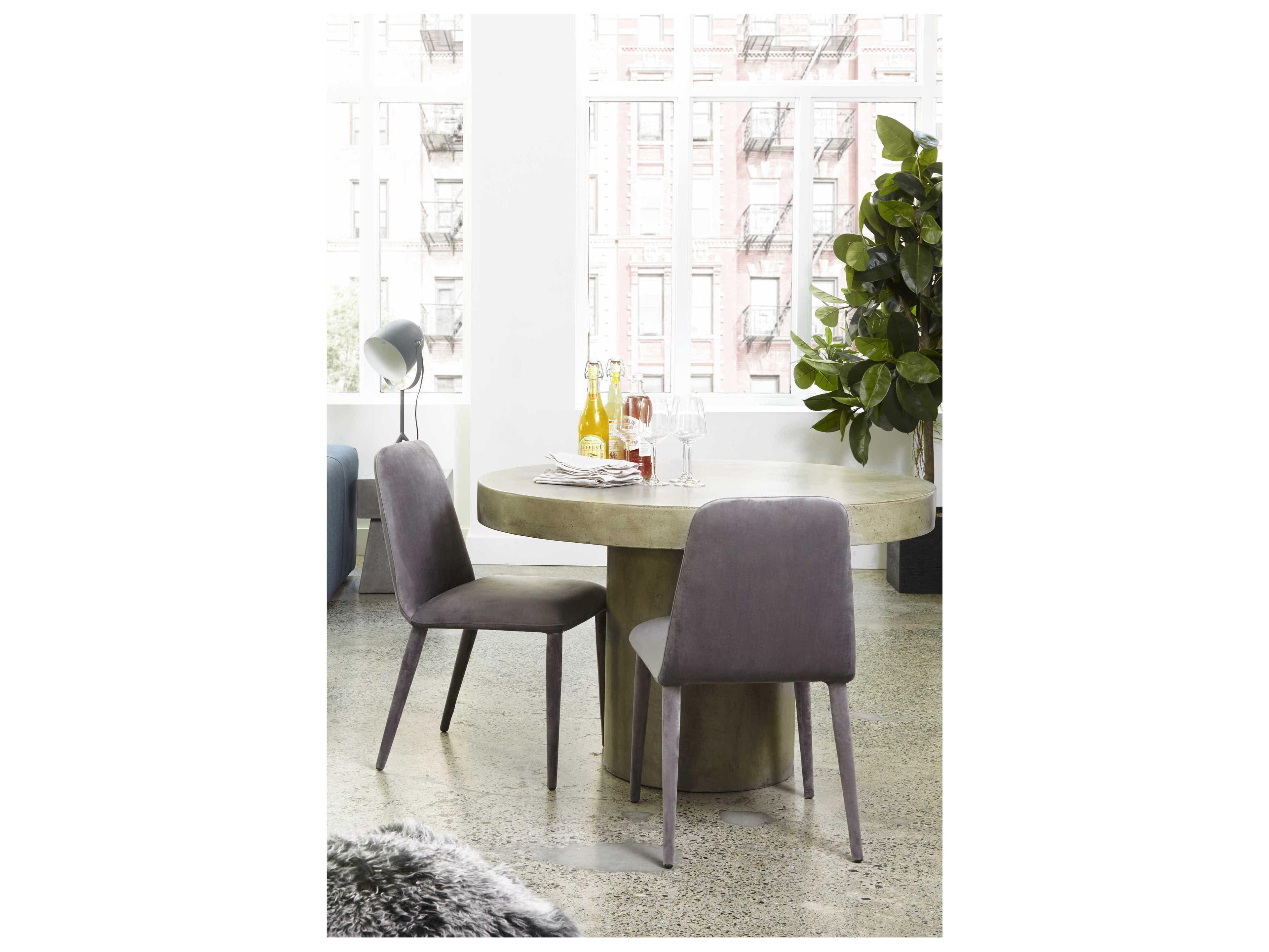 Moe's Home Cassius Round Dark Grey Dining Table