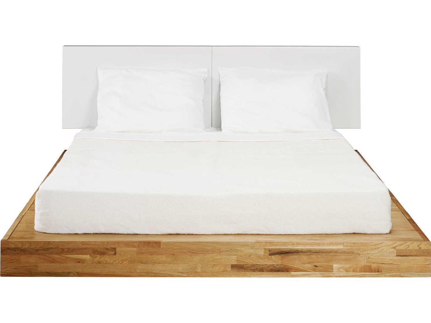 Mash Studios Natural Linseed Oil Brown Walnut Wood Queen Platform Bed