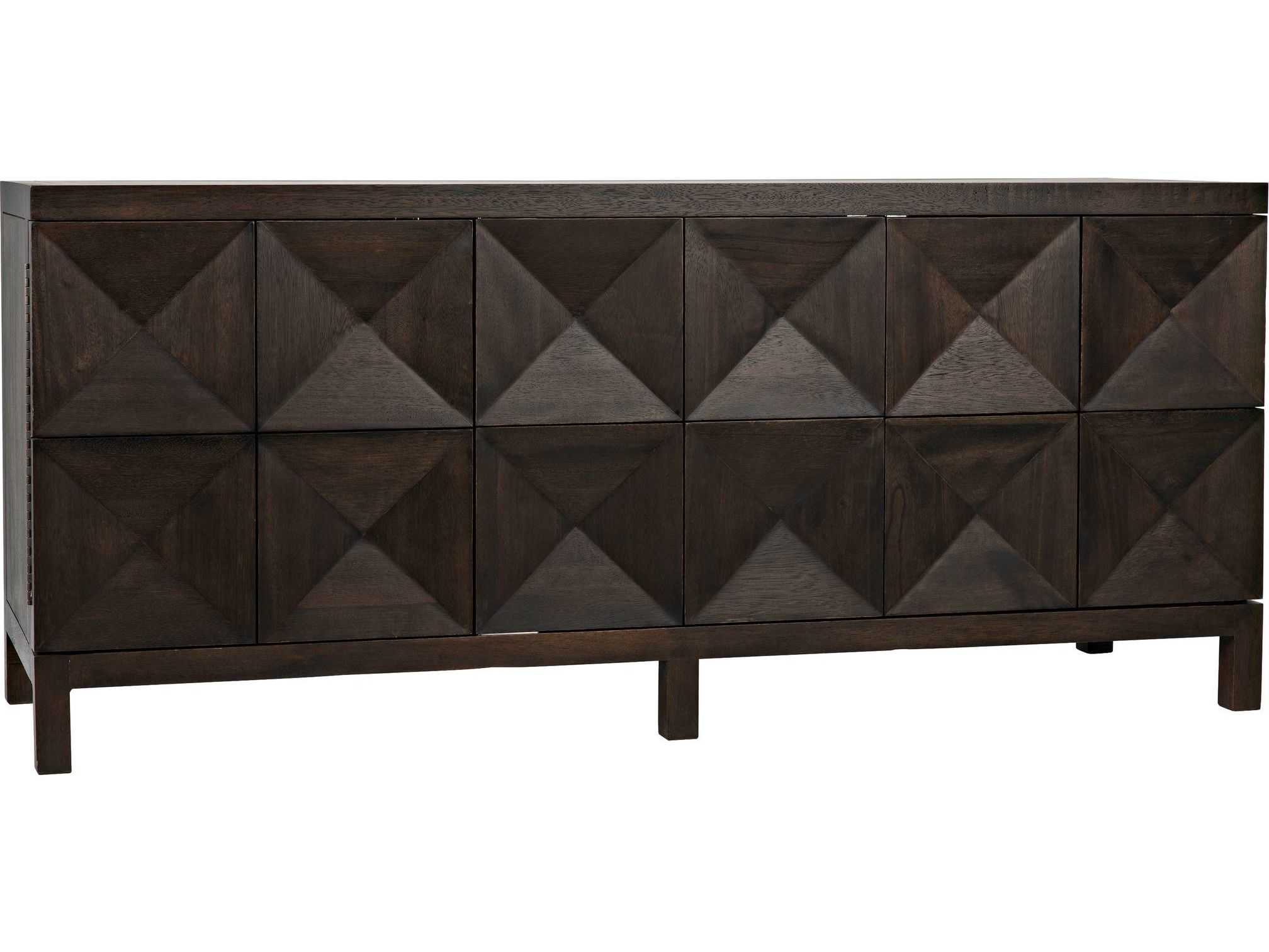 Noir 76" Walnut Wood Ebony Sideboard