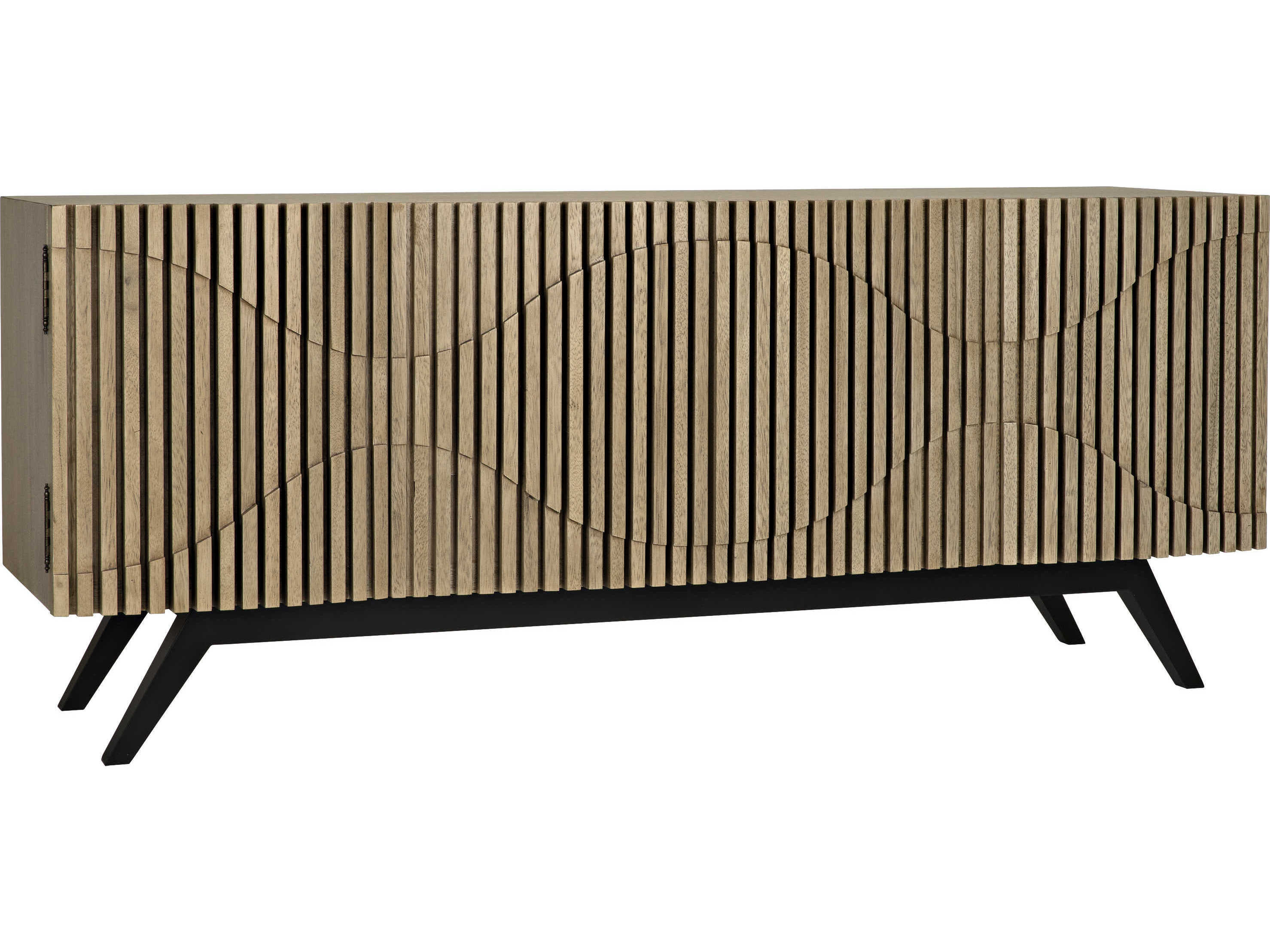 Noir 78" Walnut Wood Bleached Sideboard