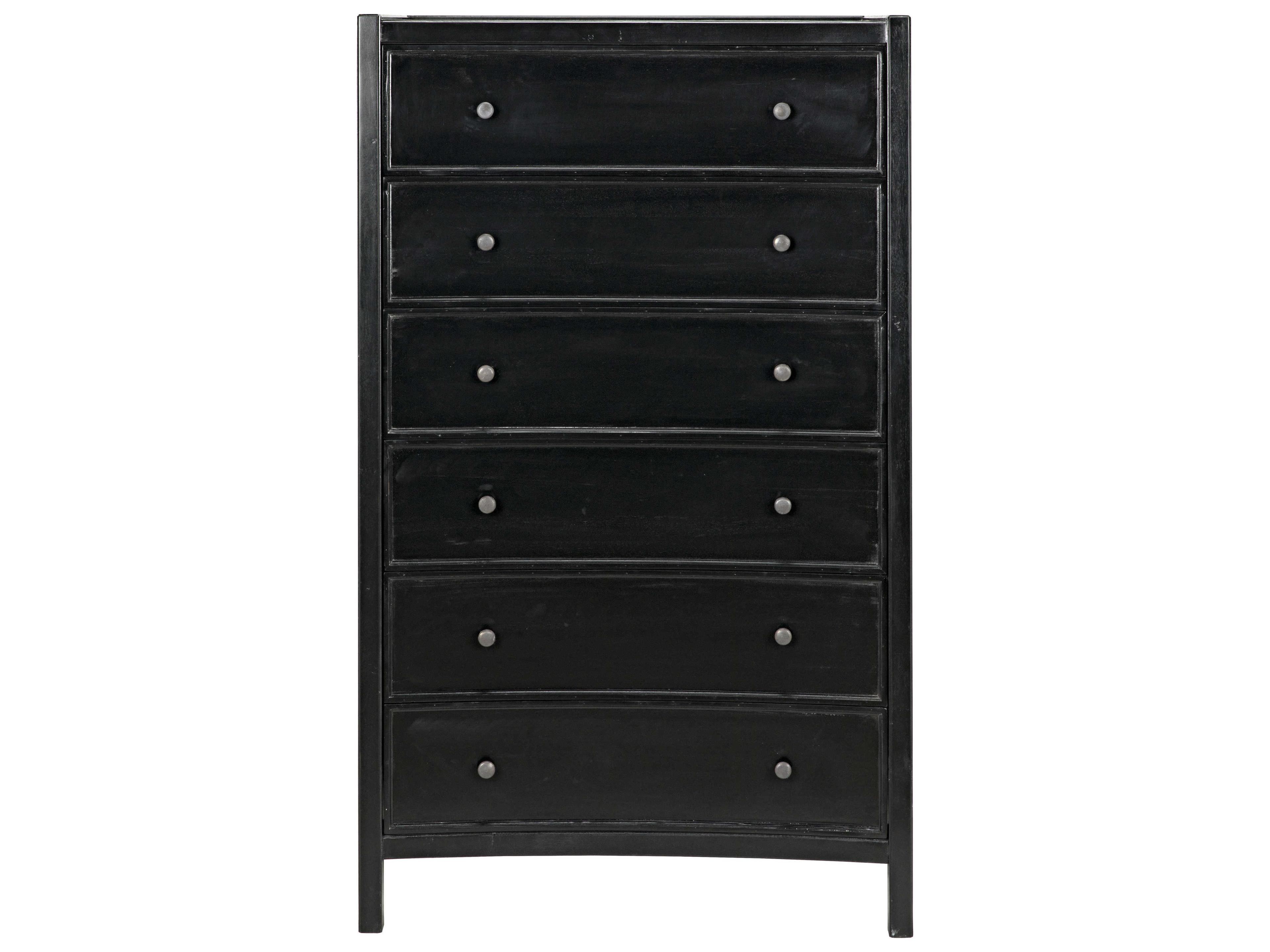 Noir Hampton Hand Rubbed Black Mahogany Wood Accent Chest