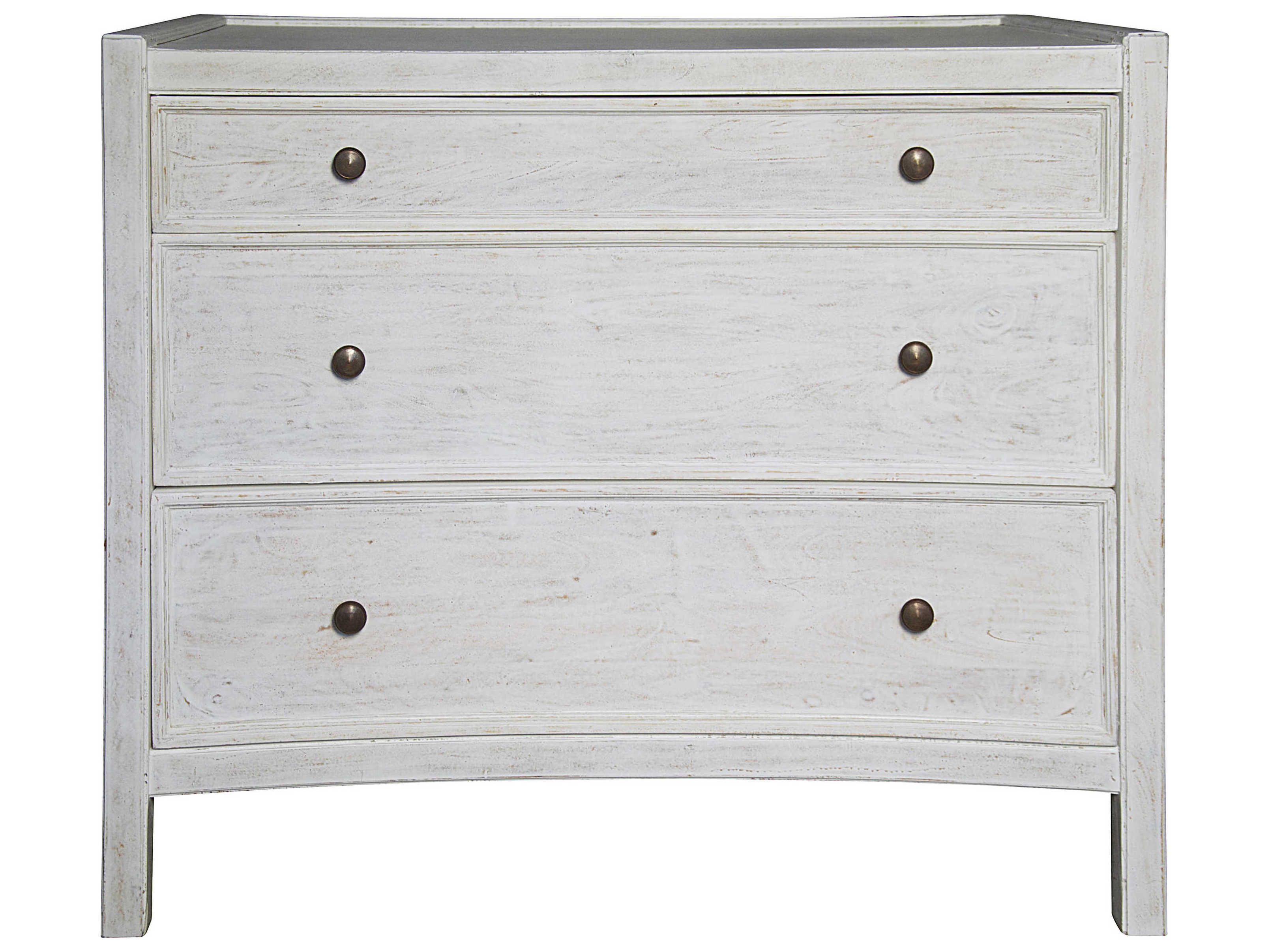 Noir Hampton 3-Drawers Mahogany Wood Nightstand