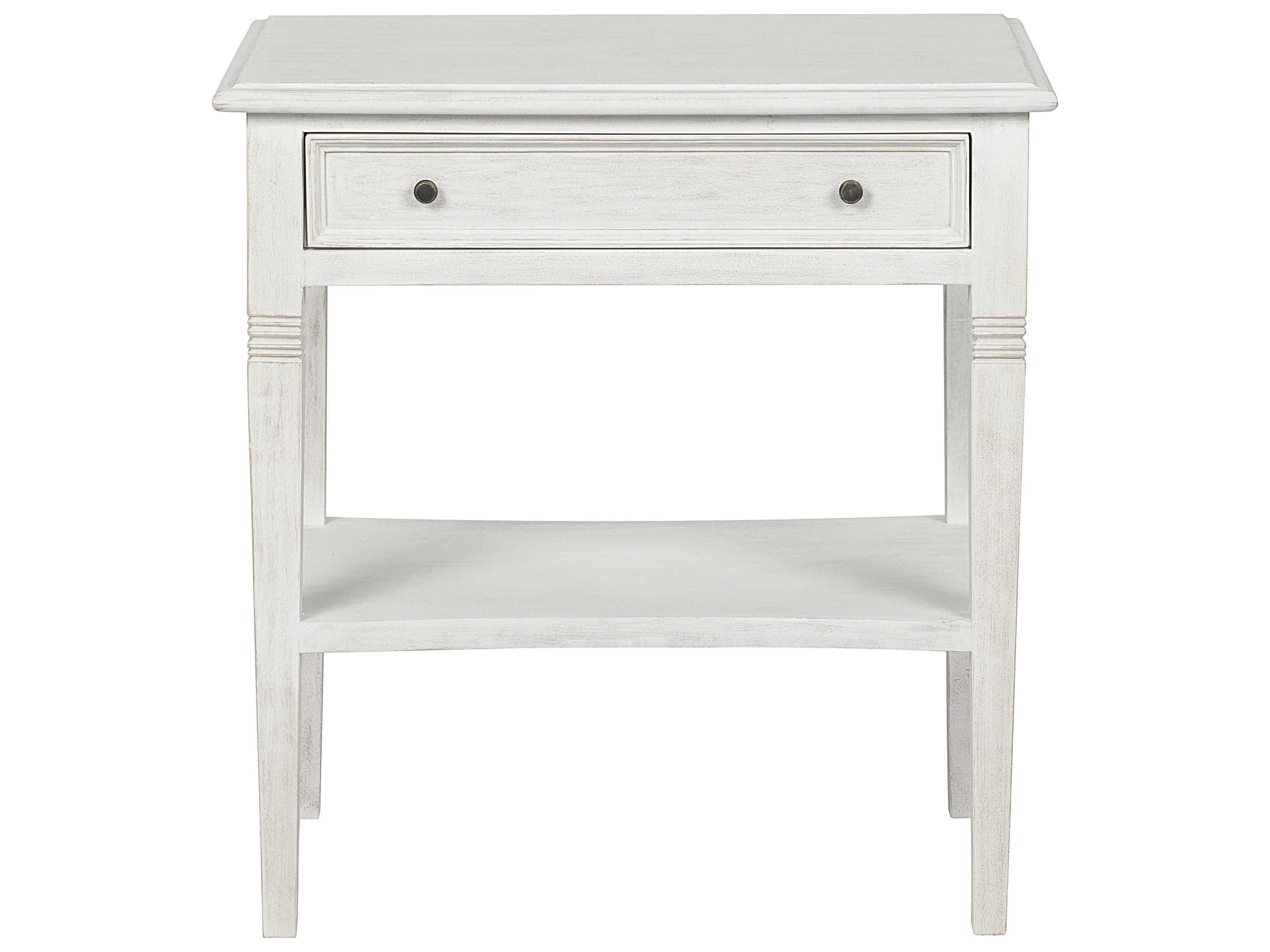 Noir Oxford 1-Drawer Mahogany Wood Nightstand