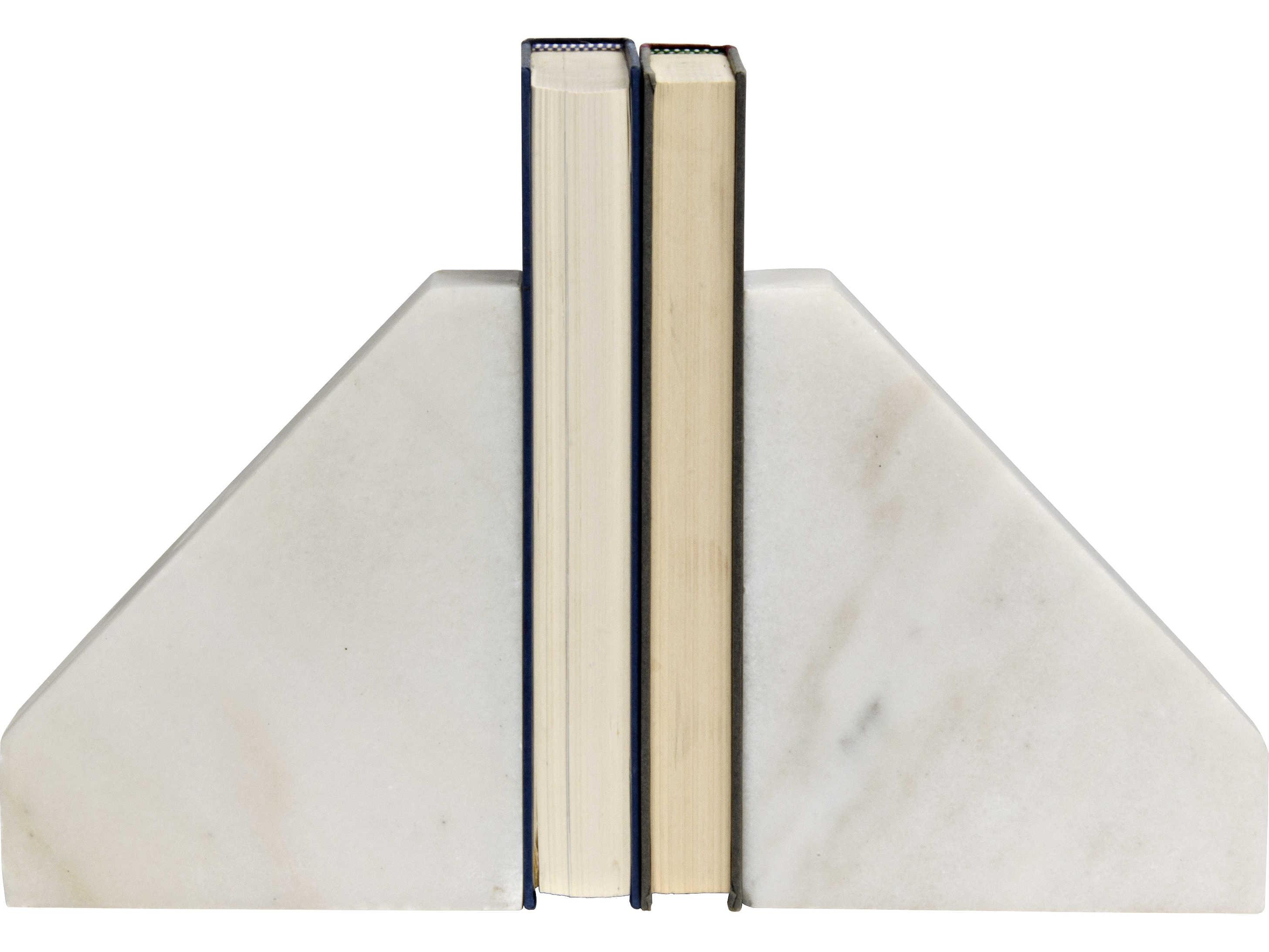 Noir White Stone Slide Bookend
