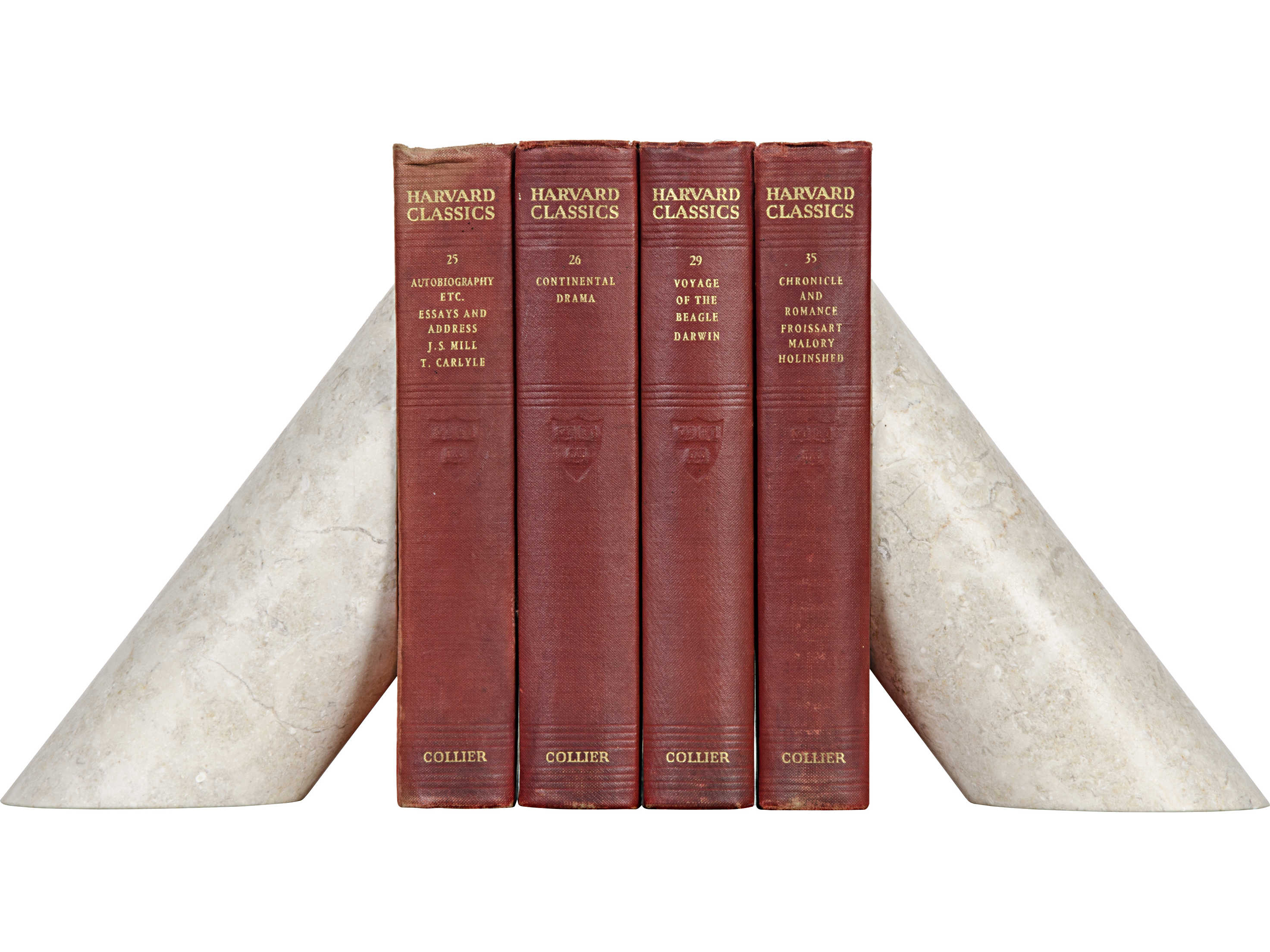 Noir Architectural White Marble Bookend