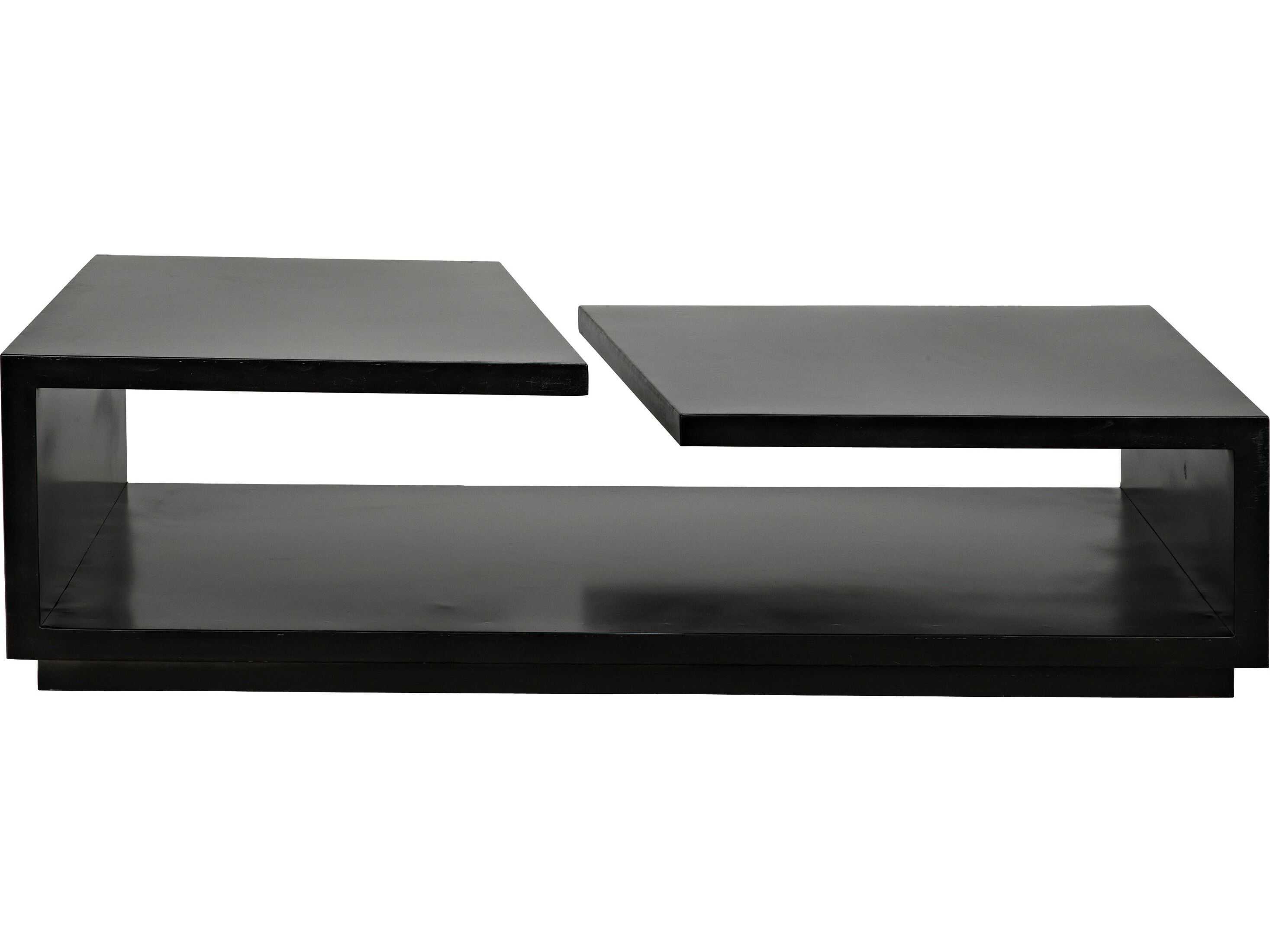 Noir Rectangular Metal Charcoal Black Coffee Table