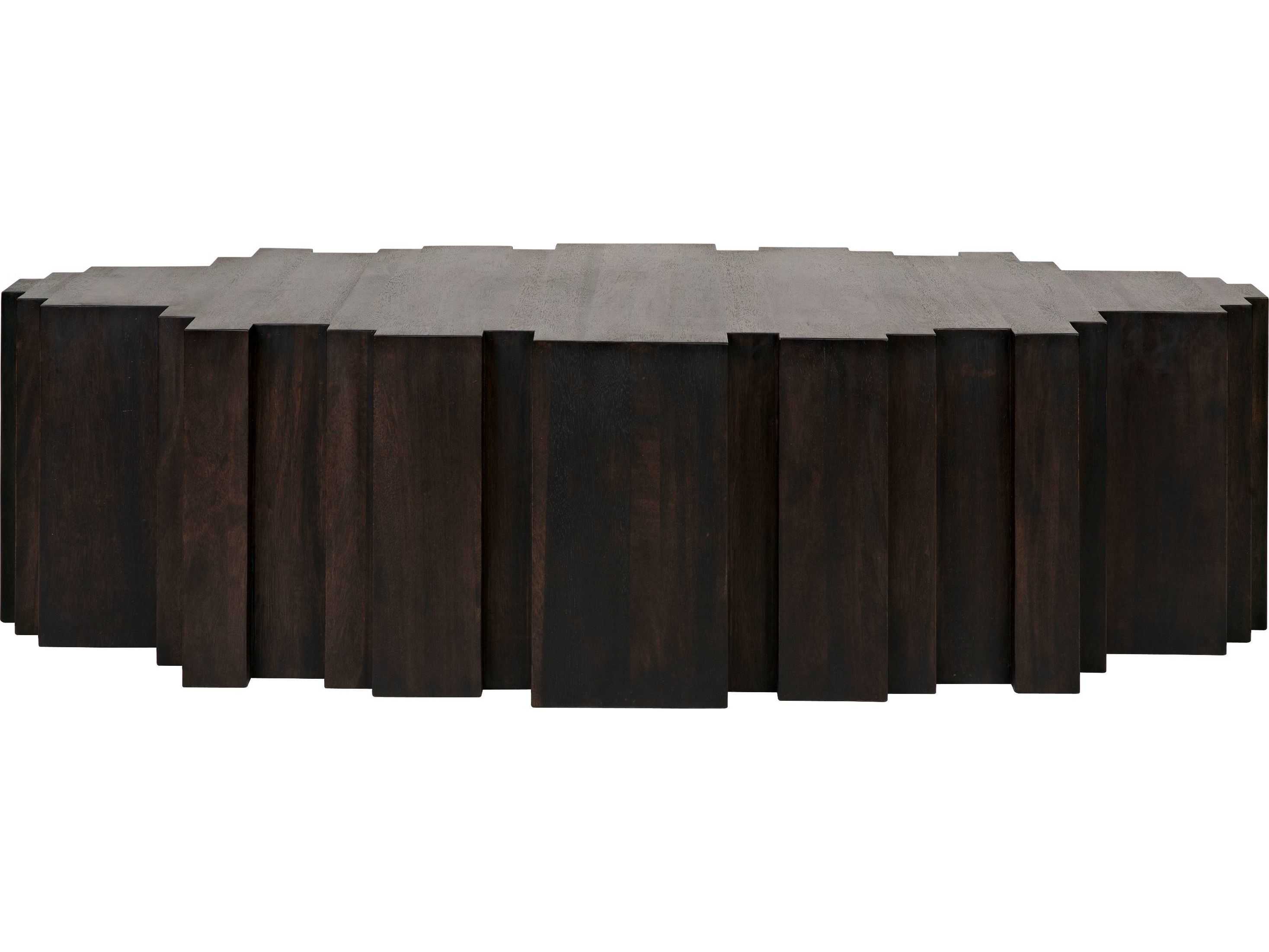 Noir Oval Wood Ebony Walnut Coffee Table