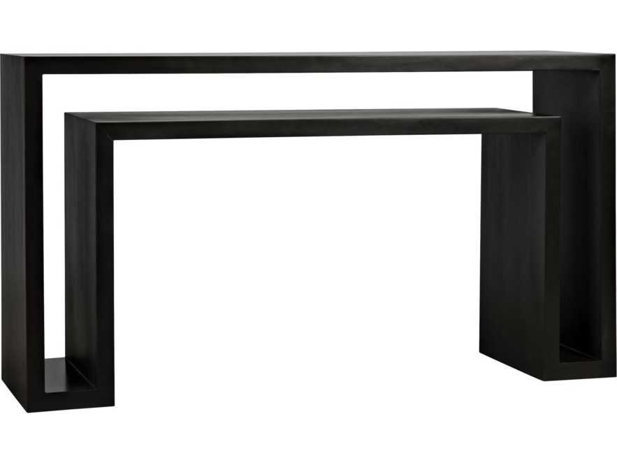 Noir Rectangular Wood Pale Console Table