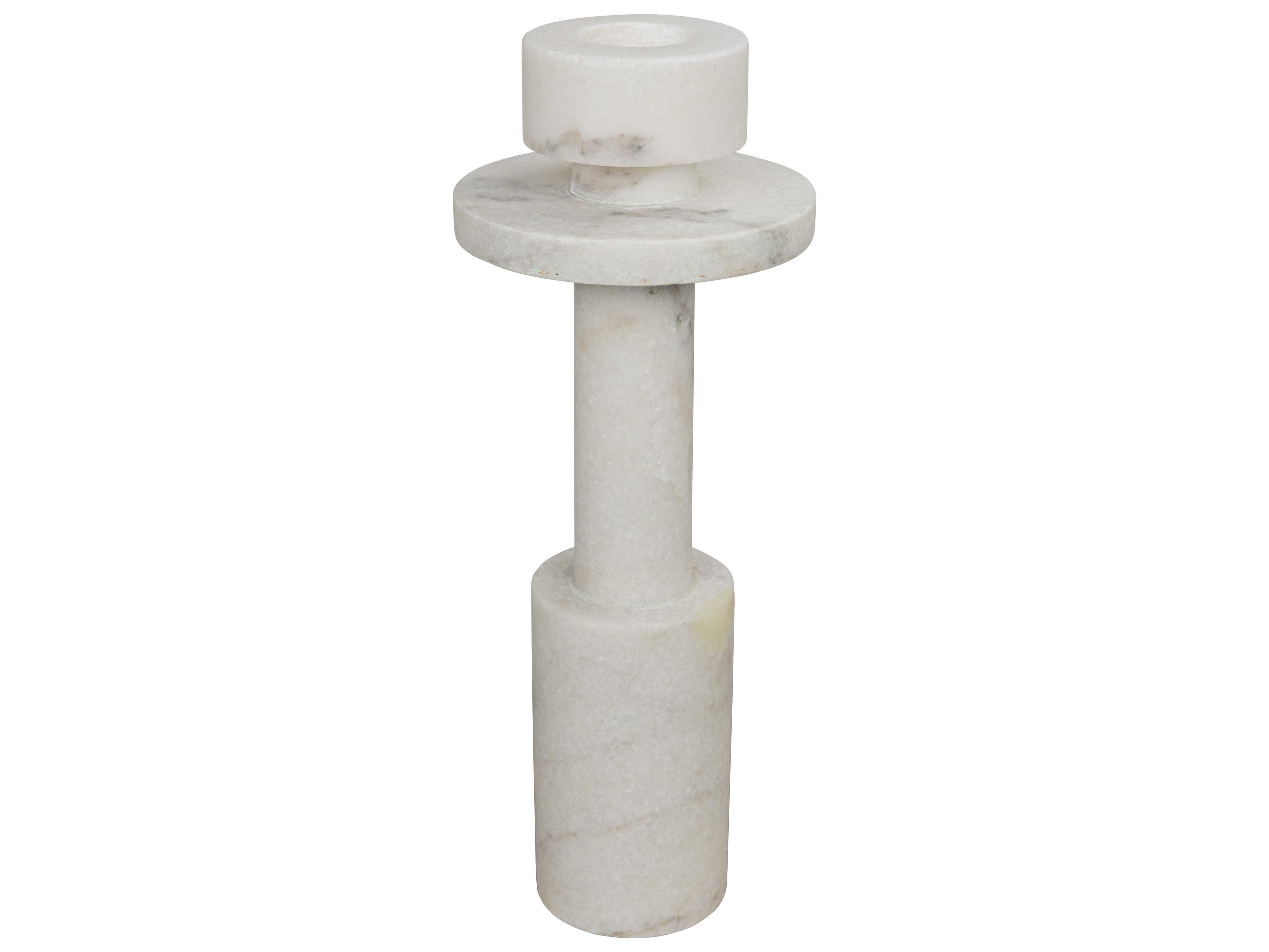 Noir White Stone Shine Candle Holder