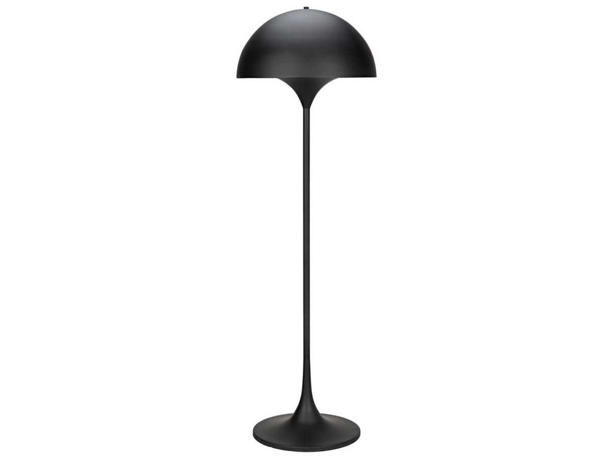 Noir Black Metal Floor Lamp